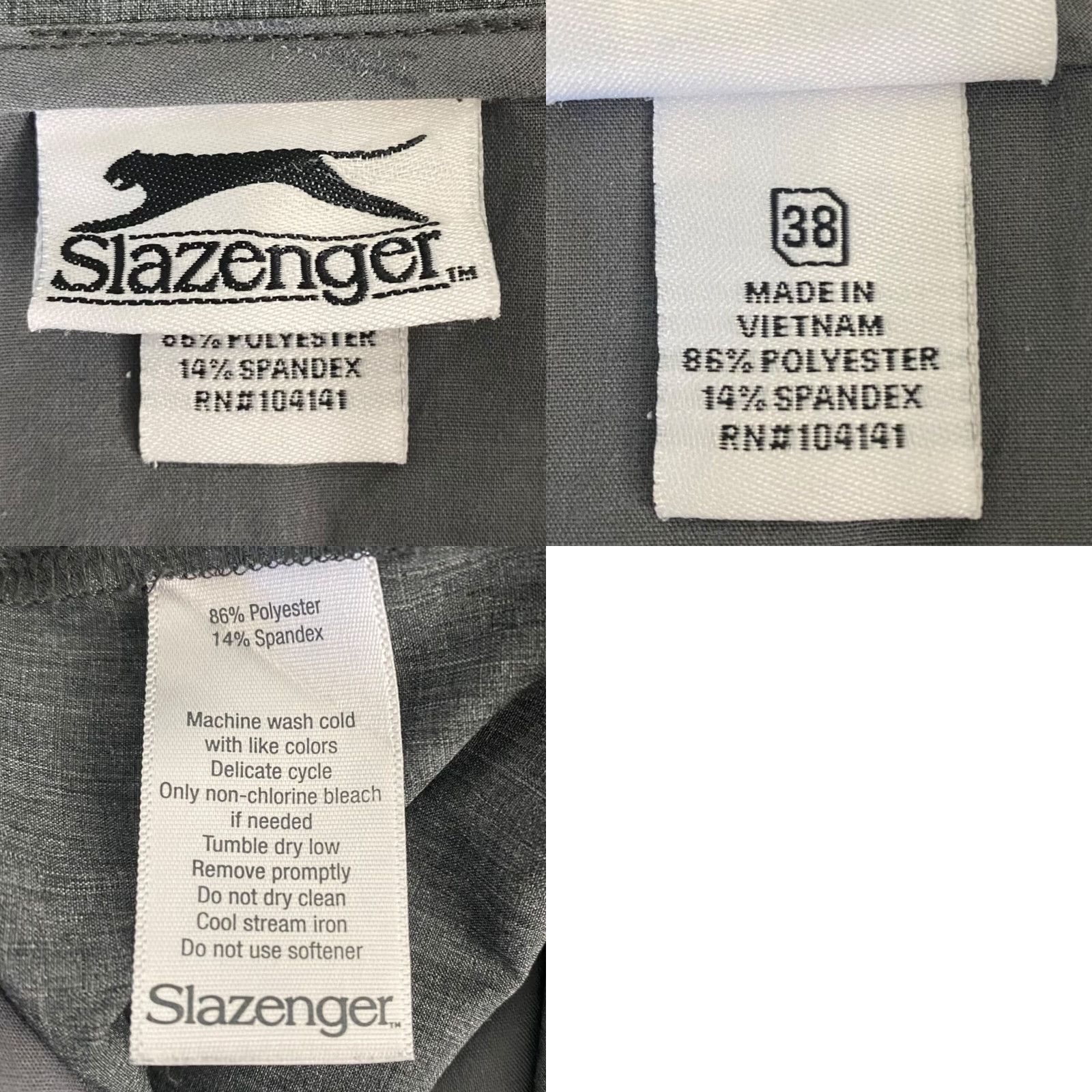 Vintage Slazenger Golf Hybrid Shorts Mens 38 Gray Striped Performance Stretch Pockets Size US 38 / EU 54 - 8 Thumbnail