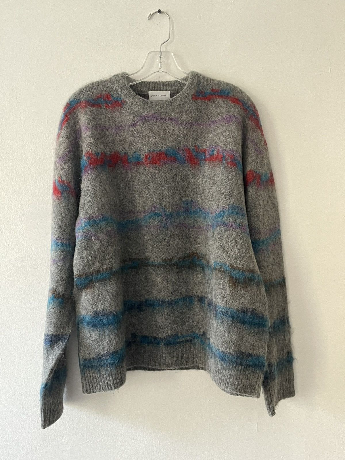 John Elliott John Elliot Mohair Jacquard Crewneck Sweater Size US M / EU 48-50 / 2 - 1 Thumbnail