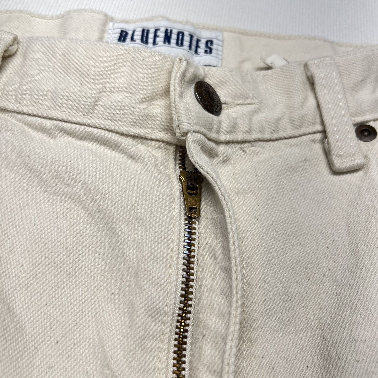 Vintage VTG Bluenotes Jeans Straight Beige Tan Pants Denim Workwear Size US 34 / EU 50 - 6 Thumbnail