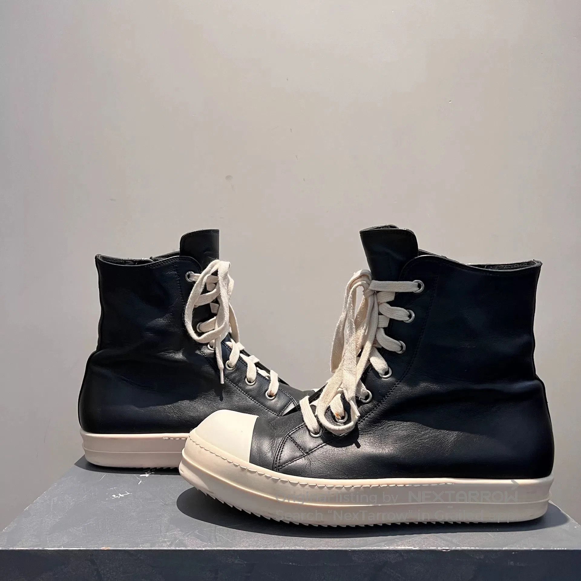 Rick Owens rick owens leather high. Size US 5 / EU 37 - 3 Thumbnail