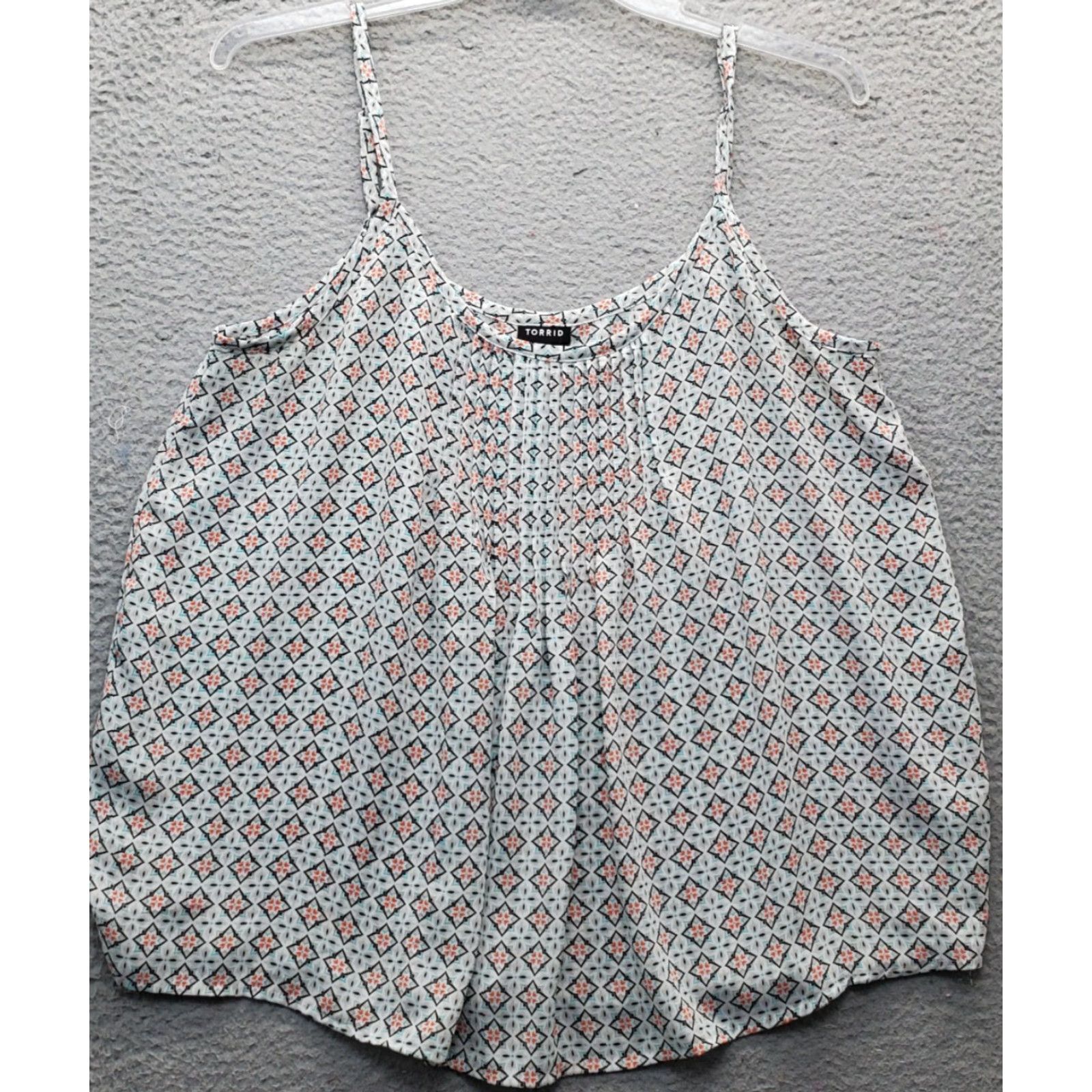 Torrid Torrid Cami Top Womens Size 0 Multi Geometric Print Adjustable Straps Tank Shirt Size XS / US 0-2 / IT 36-38 - 2 Thumbnail