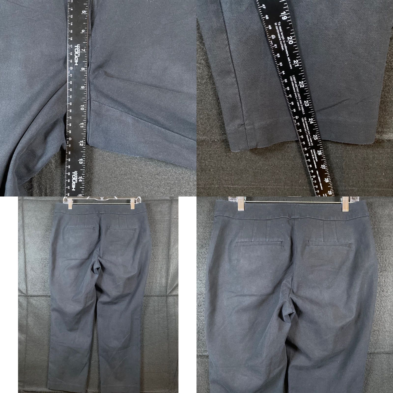 Ann Taylor VINTAGE Ann Taylor Pants Black Kate Fit Cropped Ankle Cotton Blend Stretch 8 Size 24" / US 00 / IT 34 - 8 Thumbnail