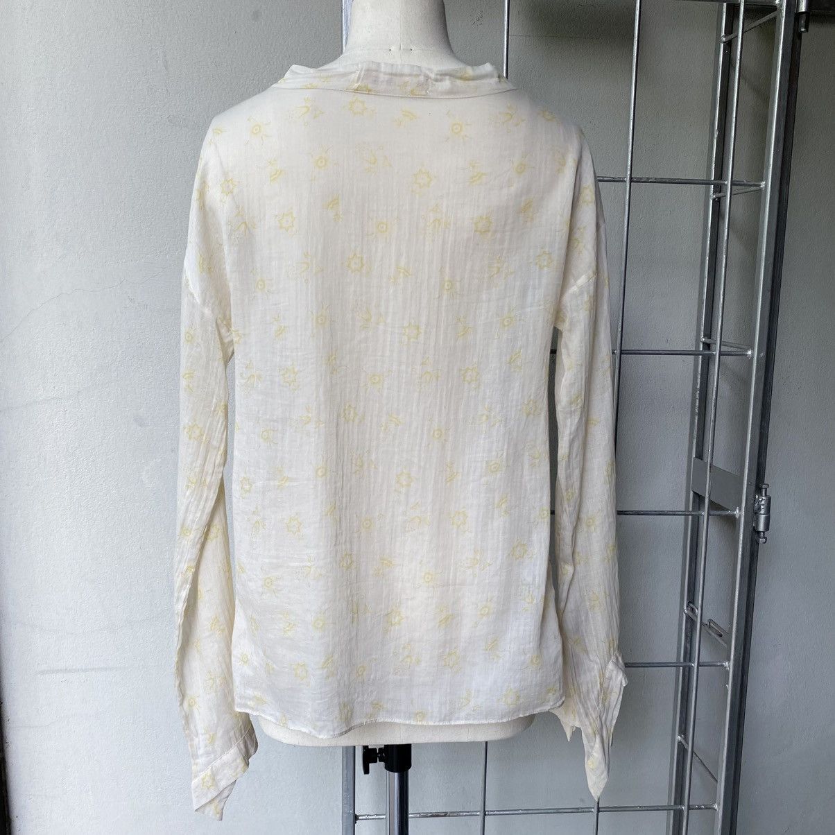 Marni M A R N I Light Yellow Flower Print Blouse Size M / US 6-8 / IT 42-44 - 15 Thumbnail