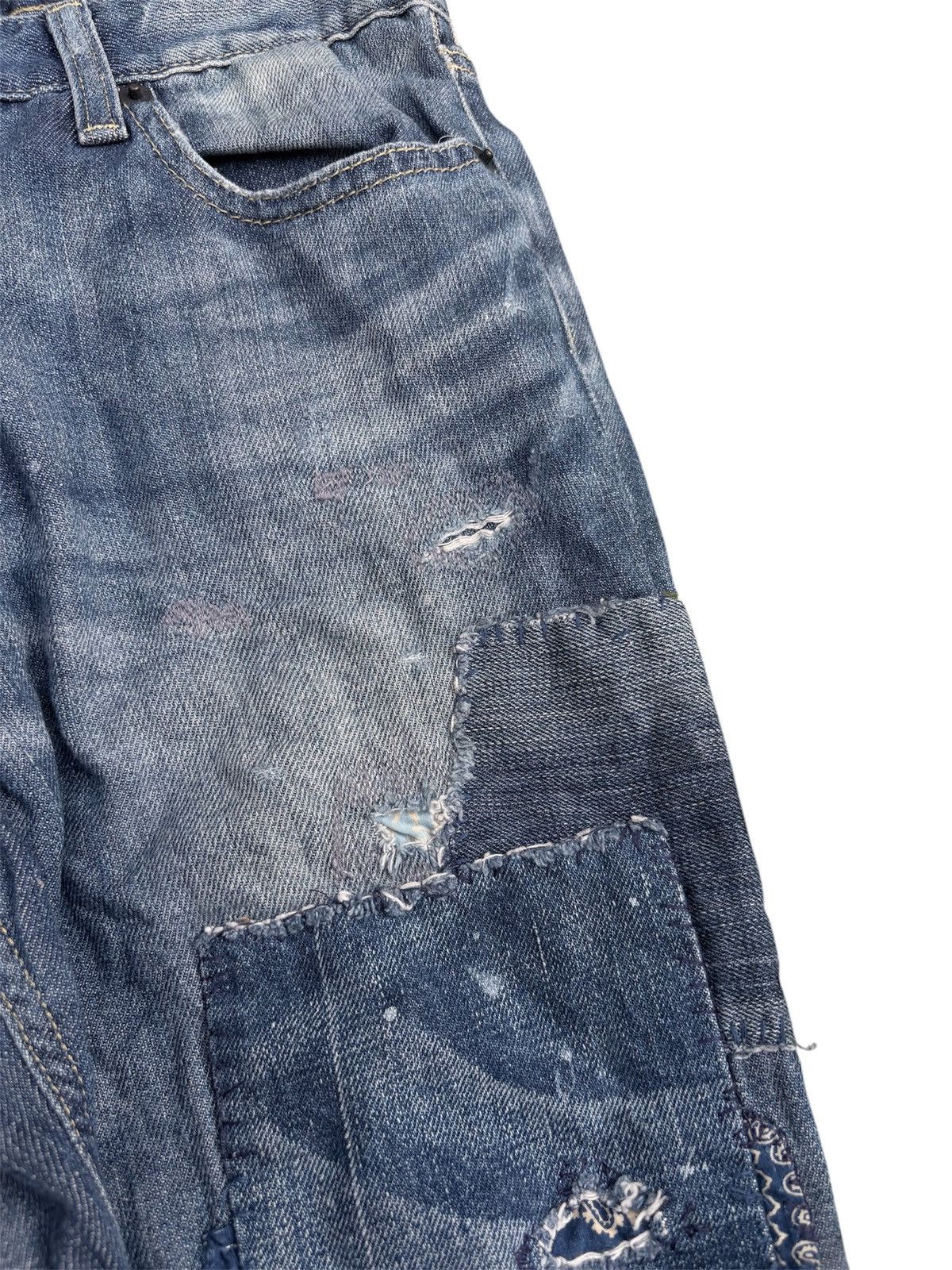 RRL Ralph Lauren Polo Ralph Lauren Patchwork Denim Pants Size US 28 / EU 44 - 4 Thumbnail
