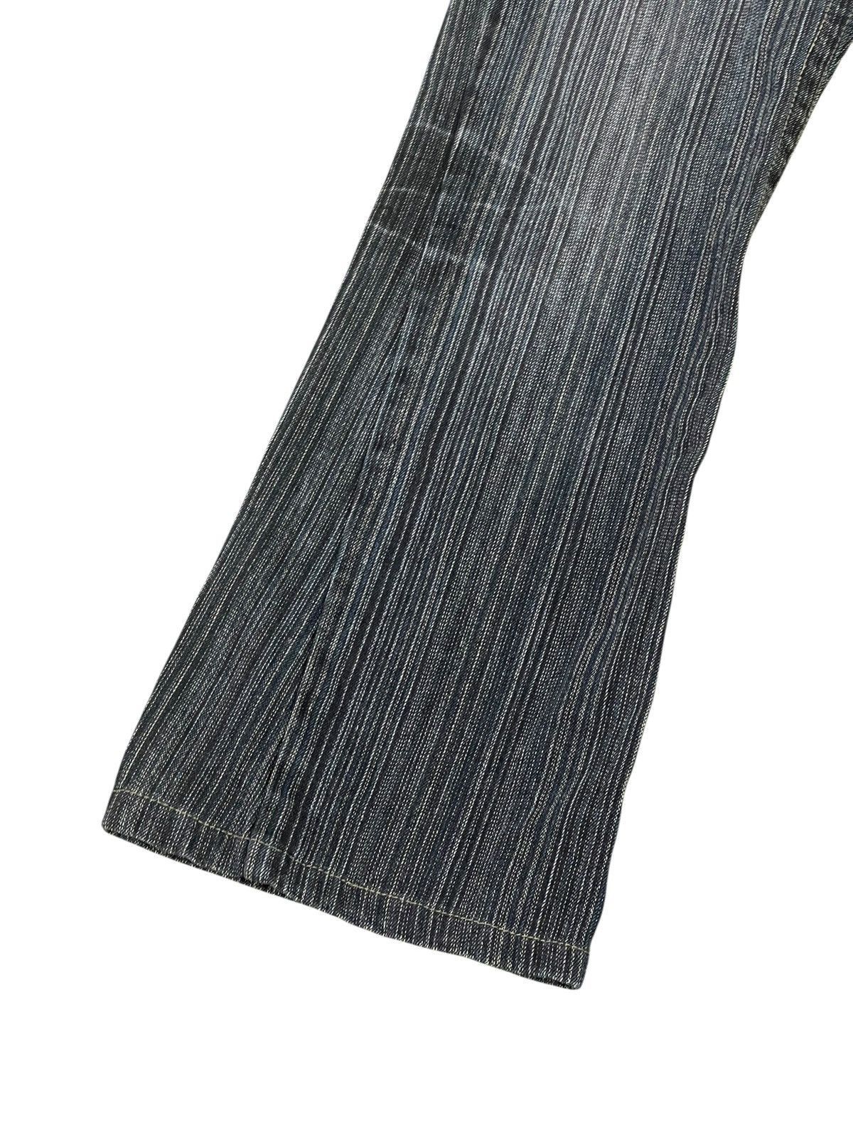 Japanese Brand Flare Jeans Ikka Pinstriped Denim Boot Cut 2🟦2 Size US 31 - 13 Thumbnail