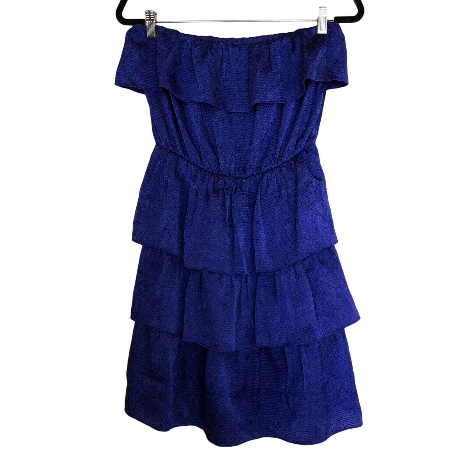 Laundry by Shelli Segal Laundry By Design Purple Strapless Tiered Dress - Size Small Size S / US 4 / IT 40 - 1 Thumbnail