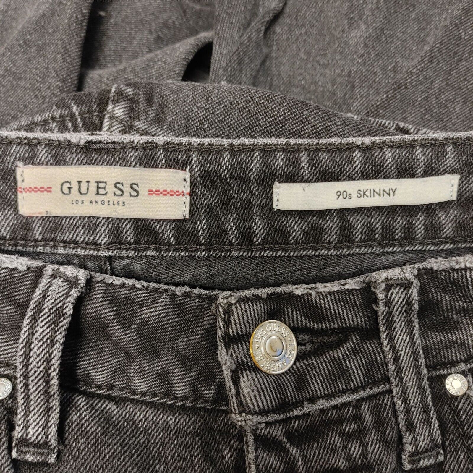 Guess Guess Los Angeles 90s Skinny Women's Black Cropped Ankle Cut Size 26" / US 2 / IT 38 - 2 Thumbnail