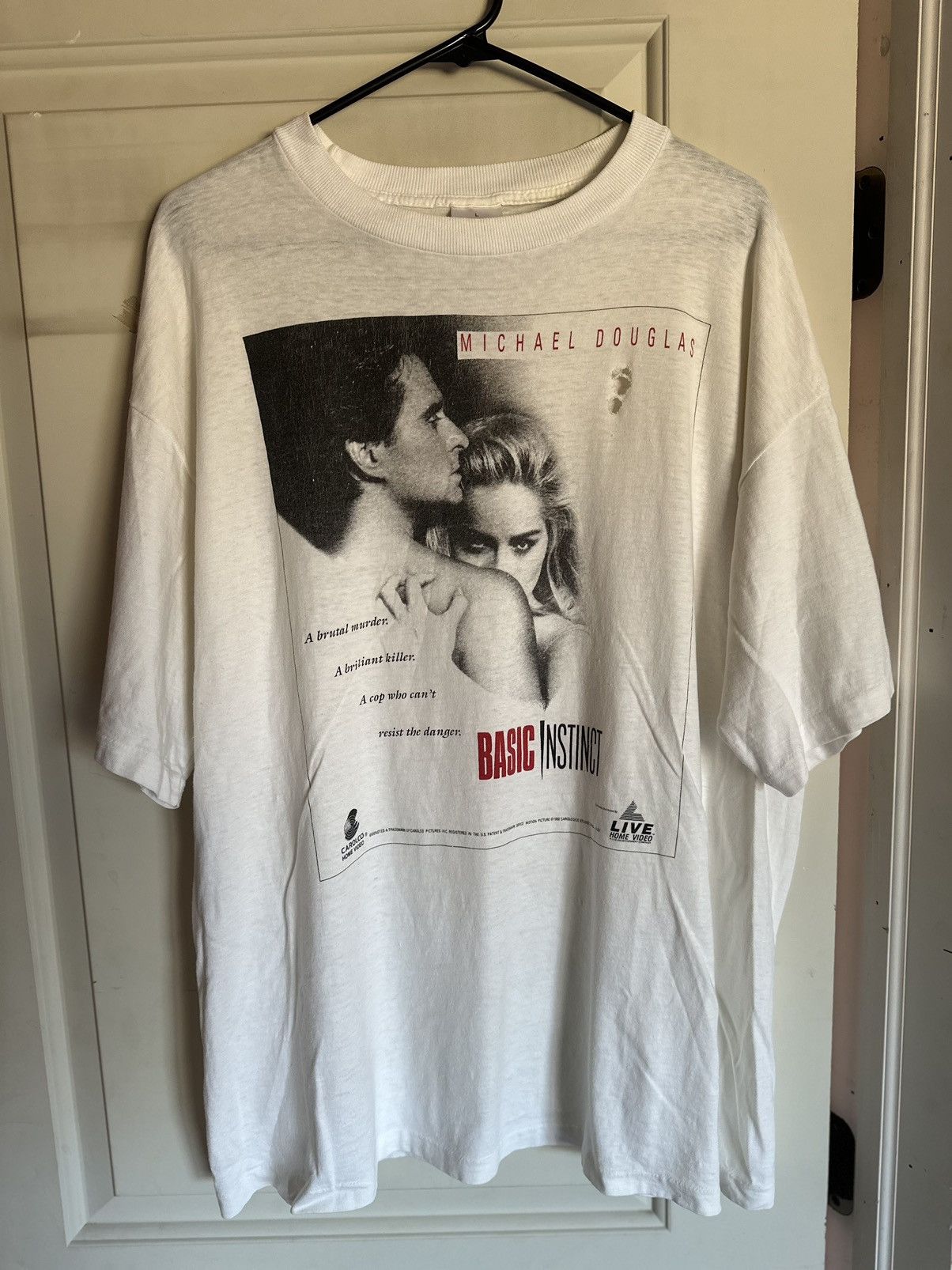 Vintage " Rare Basic Instinct Movie Promo T-Shirt “ Size US XL / EU 56 / 4 - 1 Thumbnail
