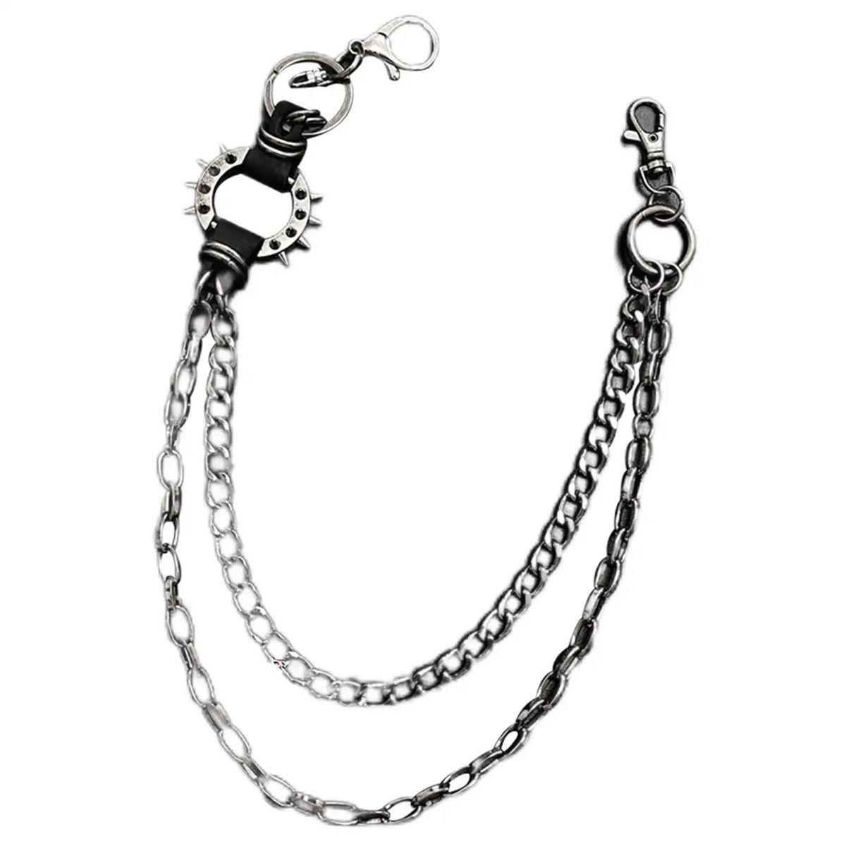 Jewelry Waist Chain Black with 2 Way Tracking Punk Style Size ONE SIZE - 3 Thumbnail