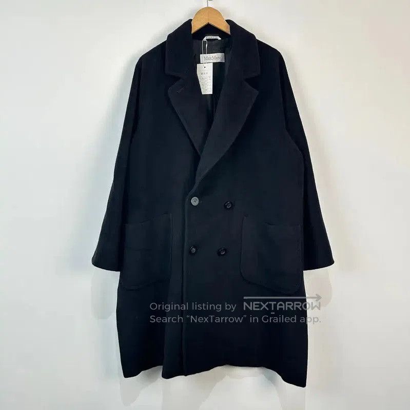 Max Mara MaxMara Black Wool Women's Coat . Size L / US 10 / IT 46 - 1 Thumbnail