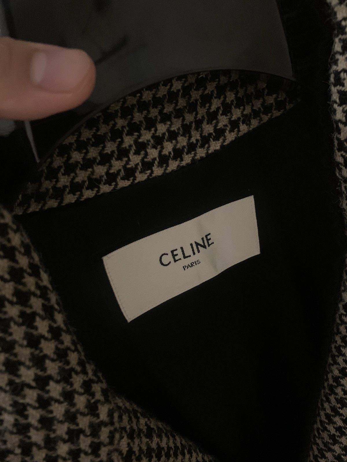 Celine Celine 2019FW Houndstooth wool Mac Coat Size US M / EU 48-50 / 2 - 2 Thumbnail