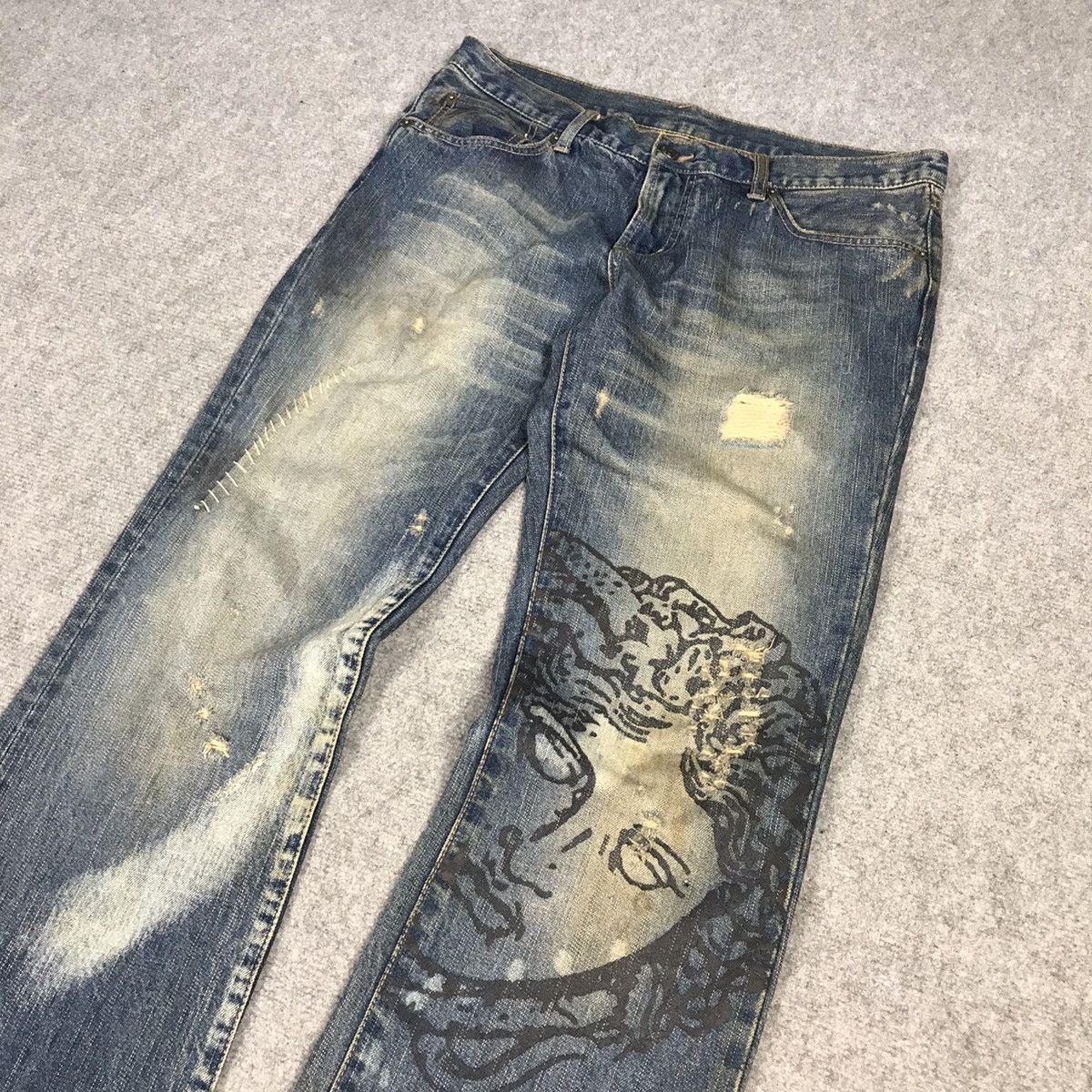 If Six Was Nine × PPFM × Tornado Mart FLARE PPFM JAPAN BOOT CUT DENIM PANTS Size US 32 / EU 48 - 3 Thumbnail