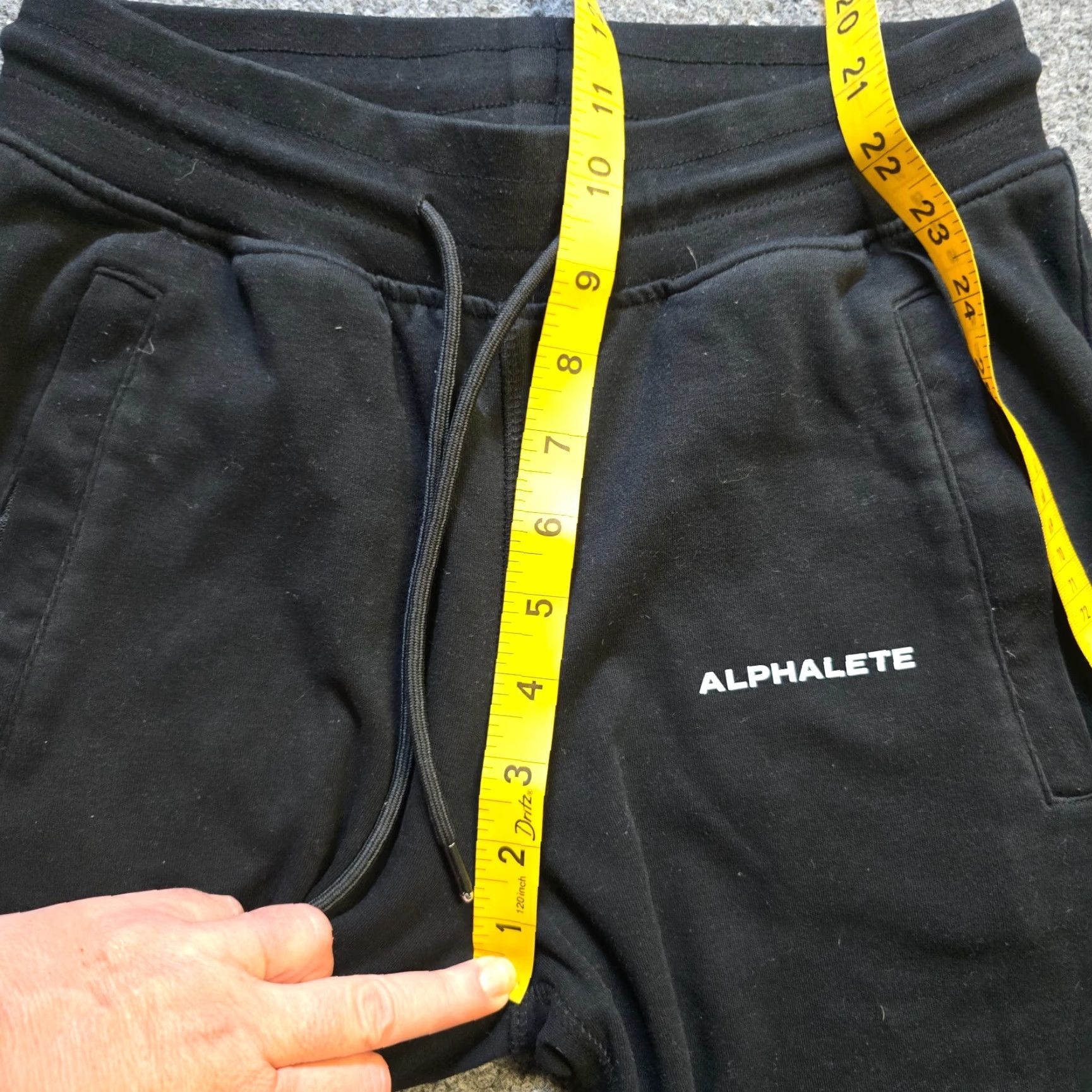 Vintage Alphalete Pants Women Size Small Black Logo Tapered Pull On Activewear Lounge Basic Pants Size 28" / US 6 / IT 42 - 6 Thumbnail