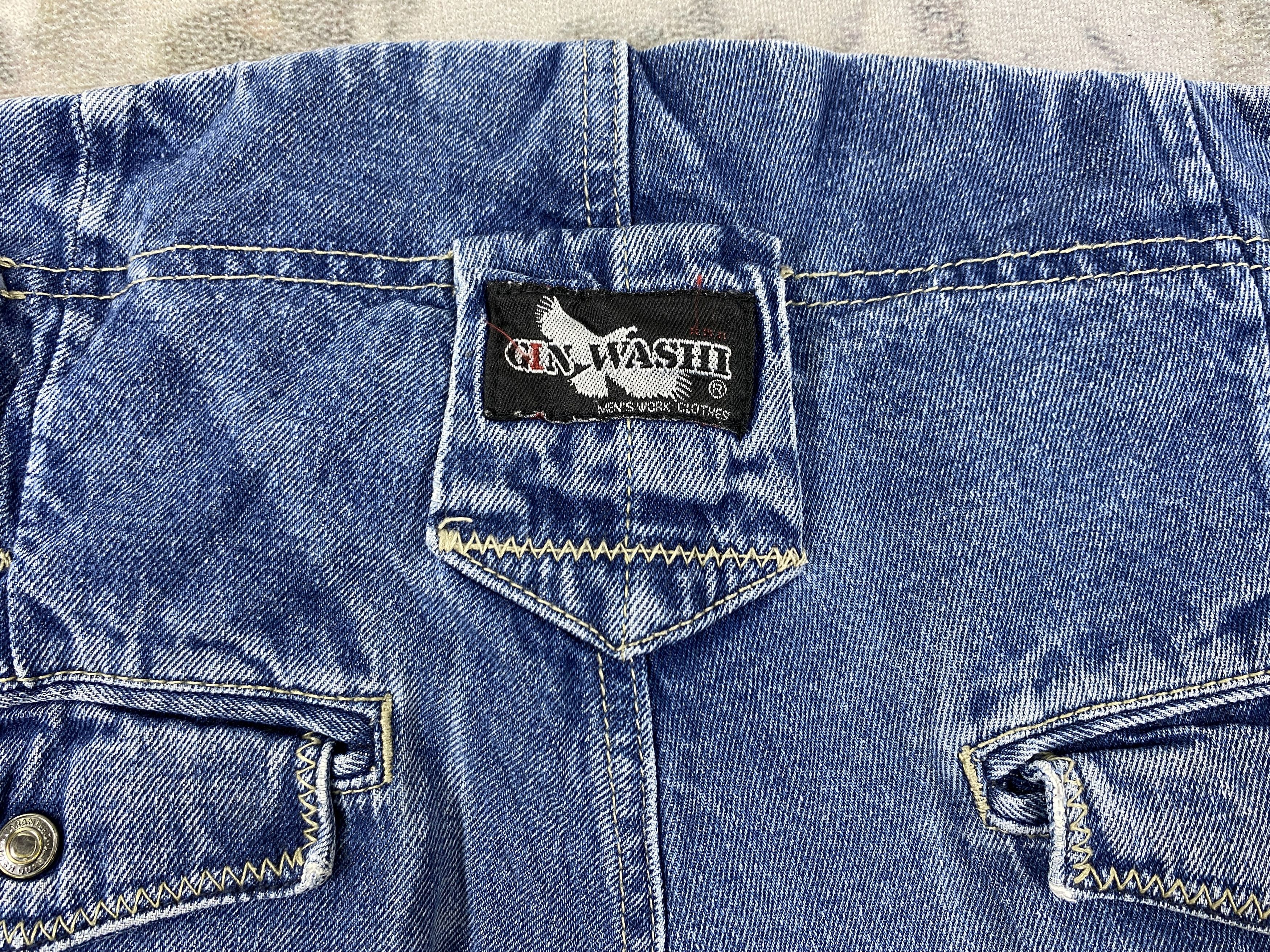 Japanese Brand Vintage Gin Washi Baggy Distressed Jeans 31x30 Denim- JN3827 Size US 31 - 11 Thumbnail