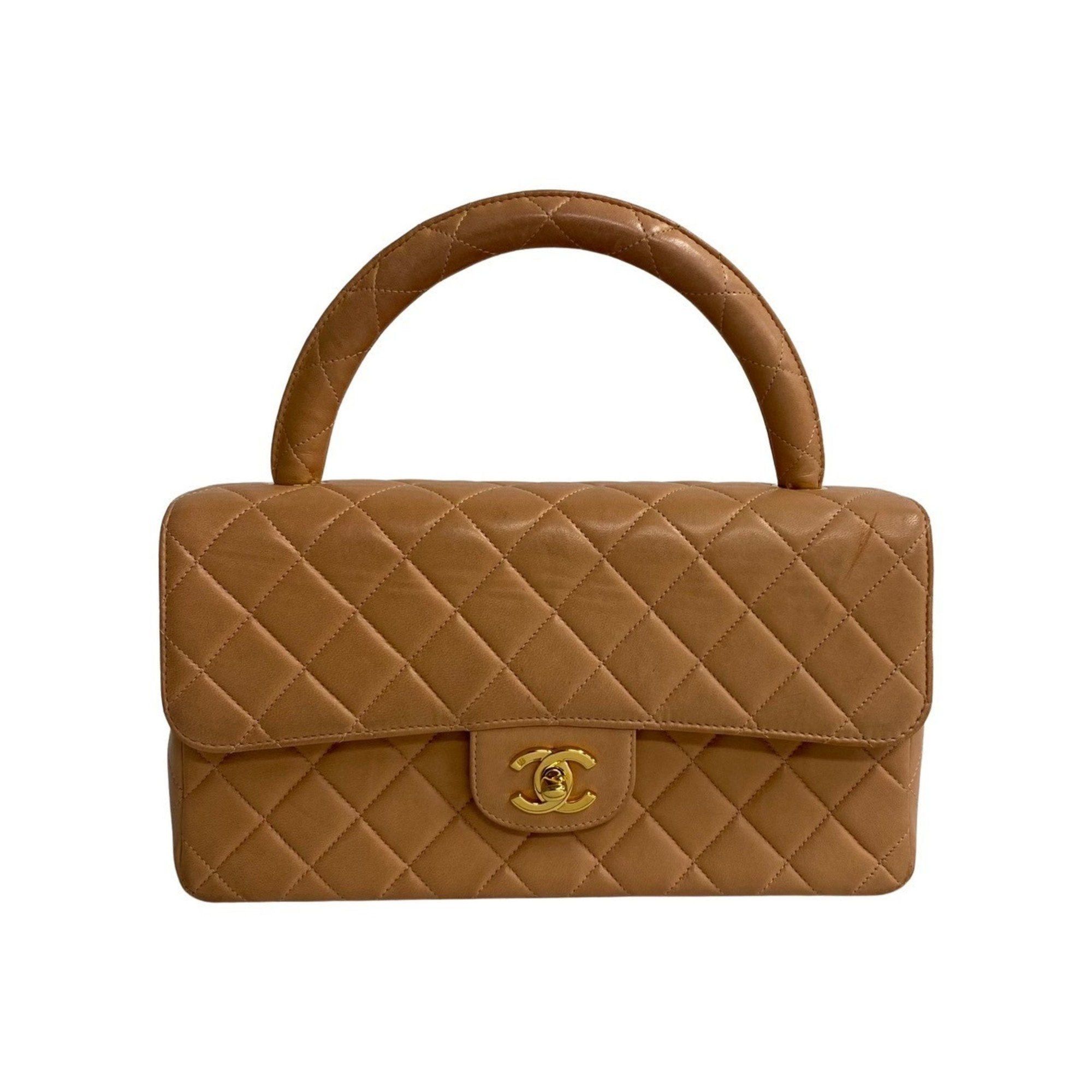 image of Chanel Matelasse Lambskin Turnlock Handbag Pink 21693, Women's