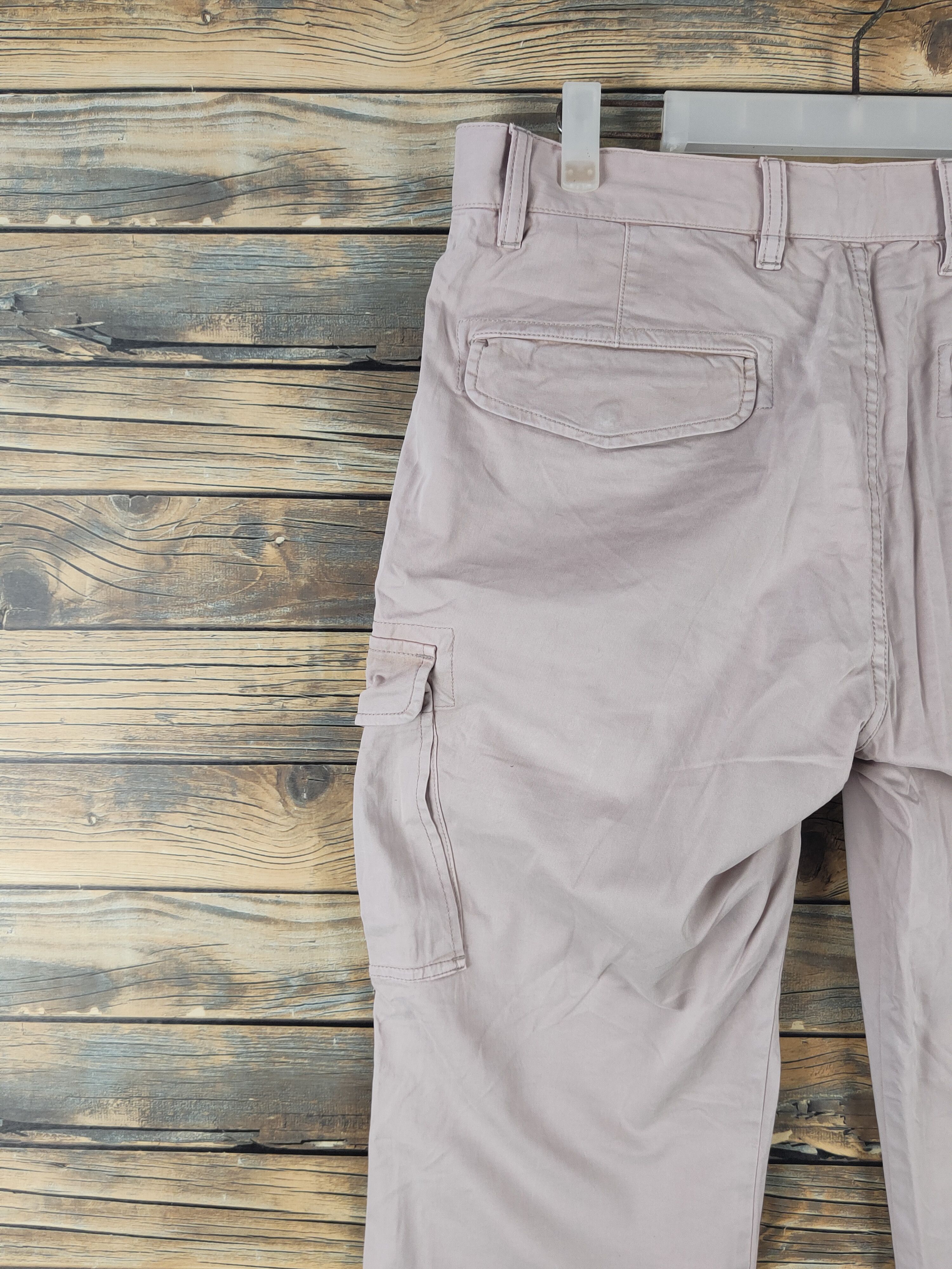 Japanese Brand DL Uniqlo Light Peach Multipocket Cargo Pants #2144 Size 33" - 8 Thumbnail