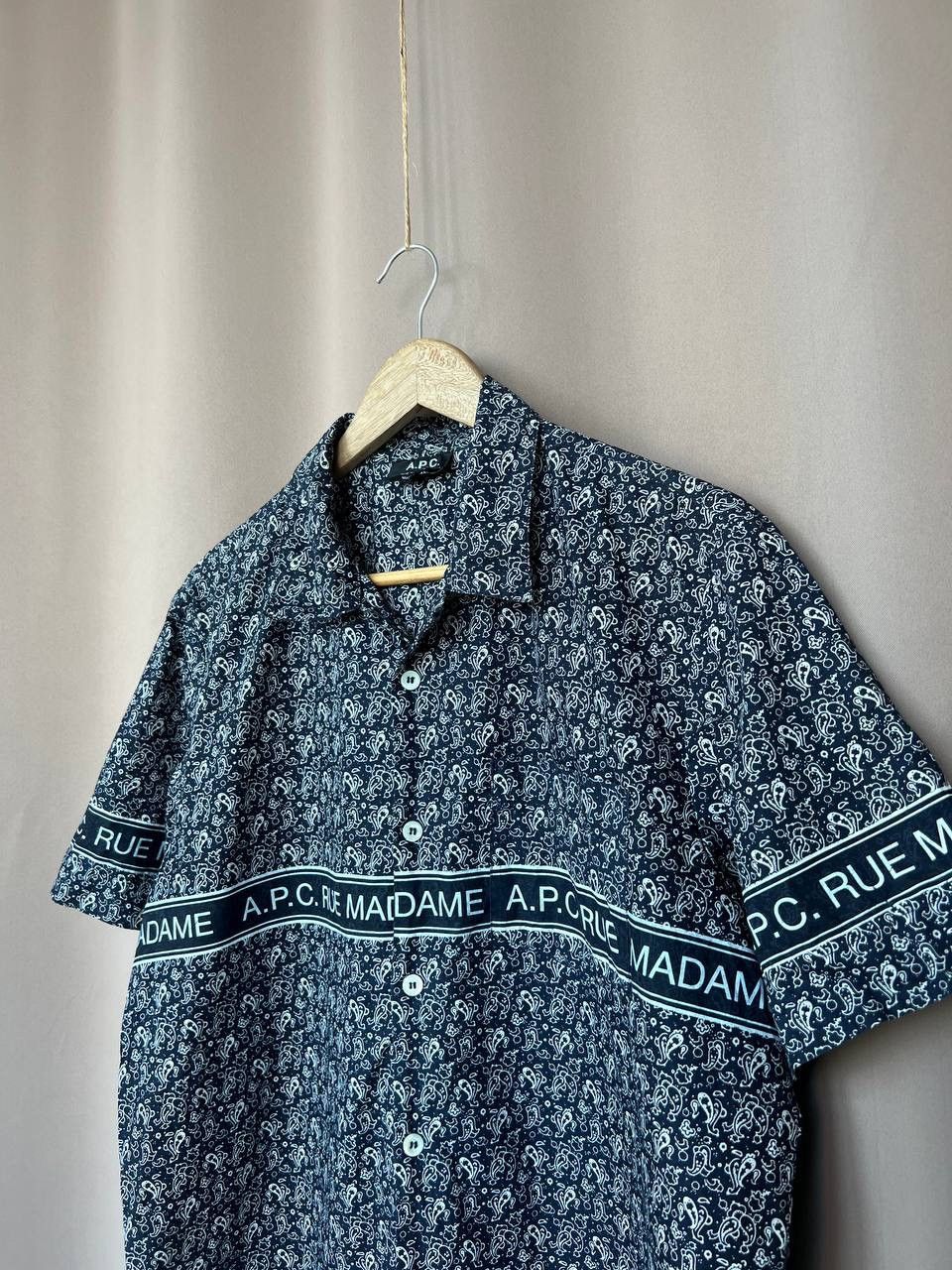 A.P.C. A.P.C. Bandana-Print Cotton Poplin Button Shirt Mens Size L Size US L / EU 52-54 / 3 - 4 Thumbnail