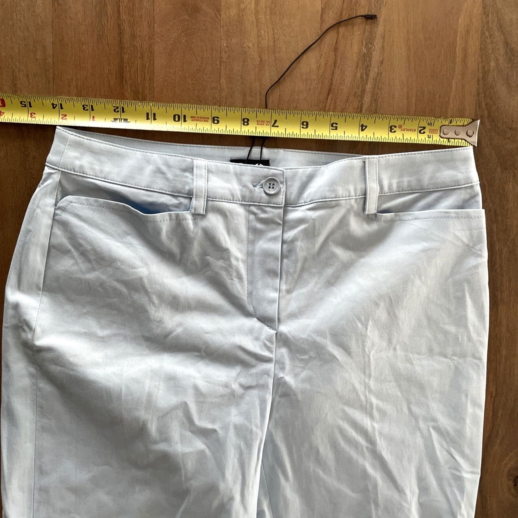 Dolce & Gabbana VINTAGE Dolce&Gabbana Capri Pants Womens 28 Light Blue Twill Solid 80s 90s Retro Designer City Comfort Crop Straight Jeans/Formal/Workwear Womens Size 28" / US 6 / IT 42 - 4 Thumbnail