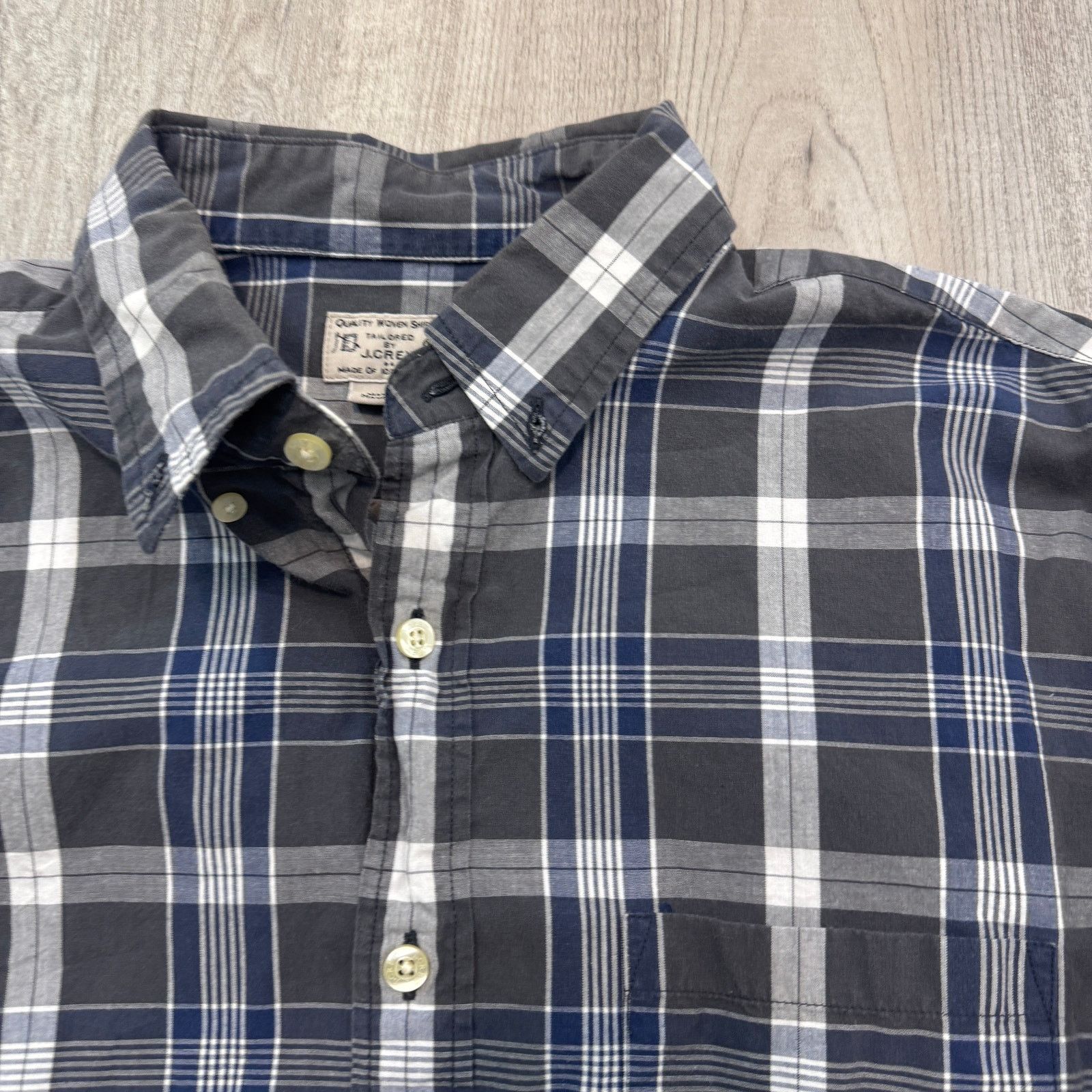 J.Crew J Crew Shirt Men Medium Blue Gray Plaid Check Quality Woven Size US M / EU 48-50 / 2 - 3 Thumbnail