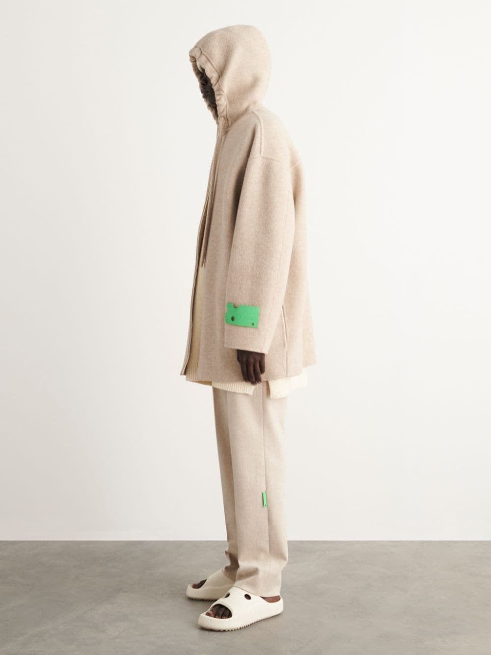 Off-White o1y0225 Hooded Coat in Beige Size US S / EU 44-46 / 1 - 3 Thumbnail