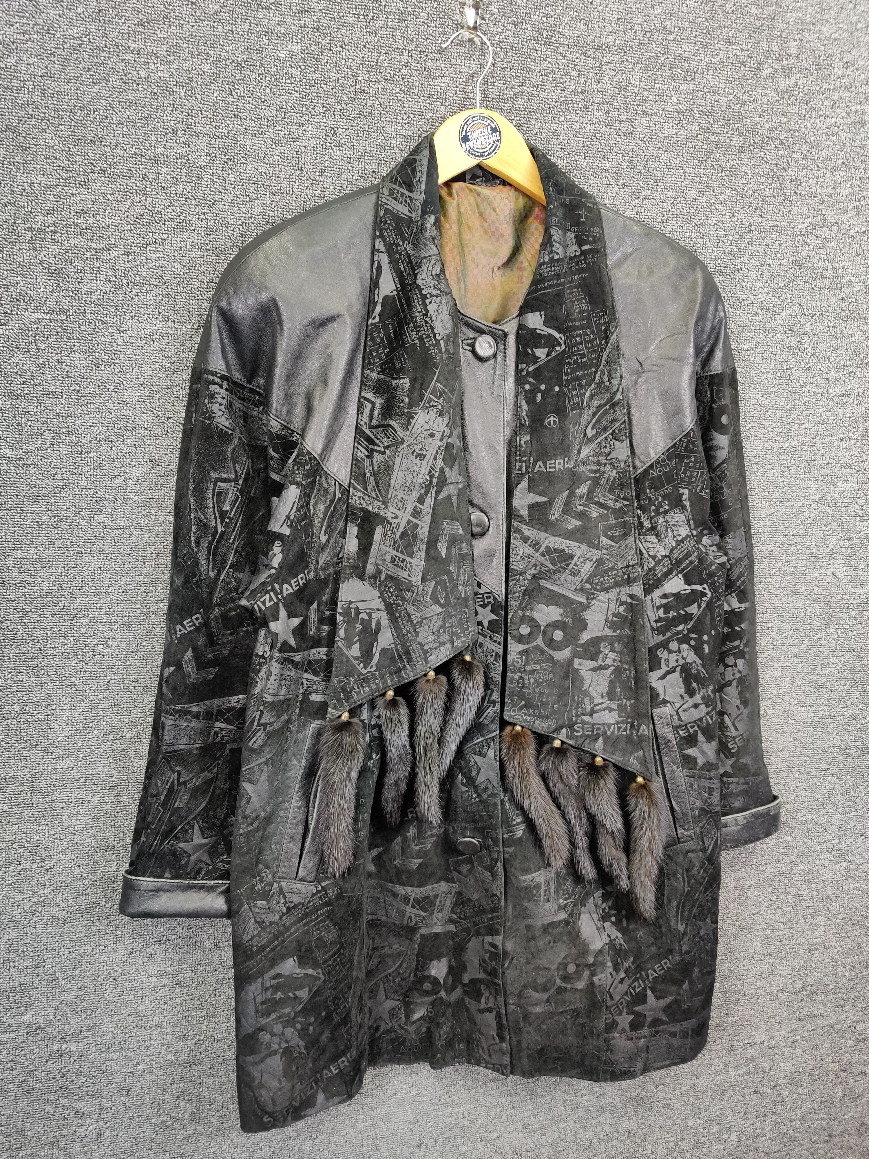 The Unbranded Brand Vintage Unbrand Leather Long Coat Jacket Unique Design Size US M / EU 48-50 / 2 - 5 Thumbnail