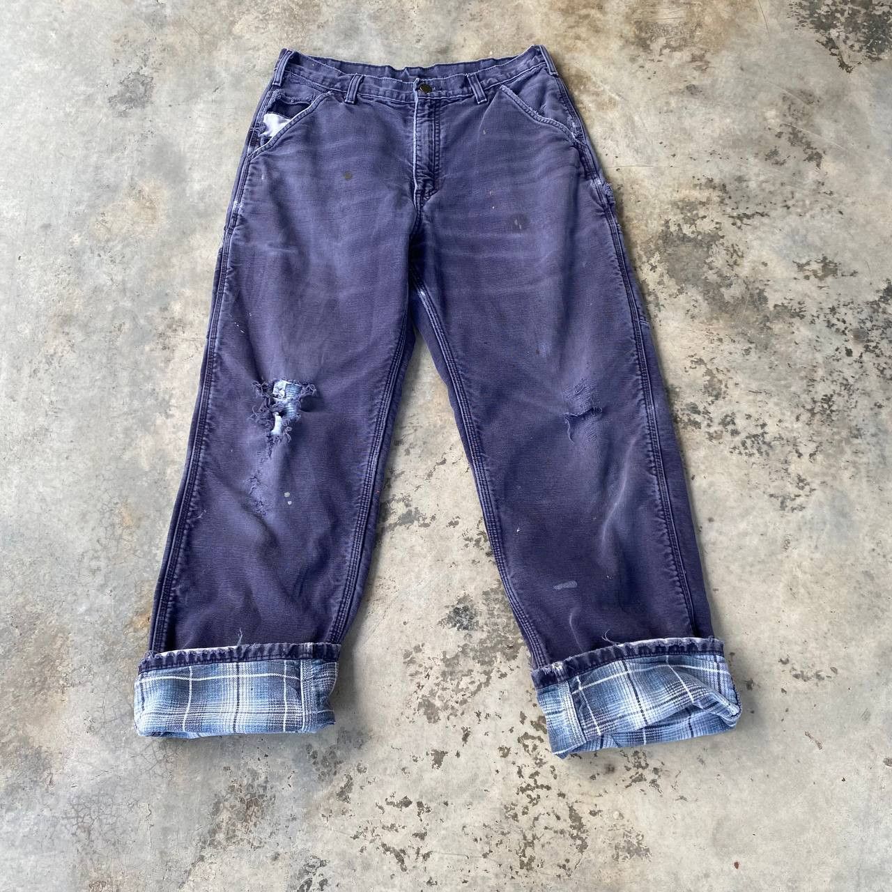 Carhartt × Vintage VINTAGE CARHARTT TRASHED Blanket Lined Dirty Carpenter Jean Size US 32 / EU 48 - 10 Thumbnail