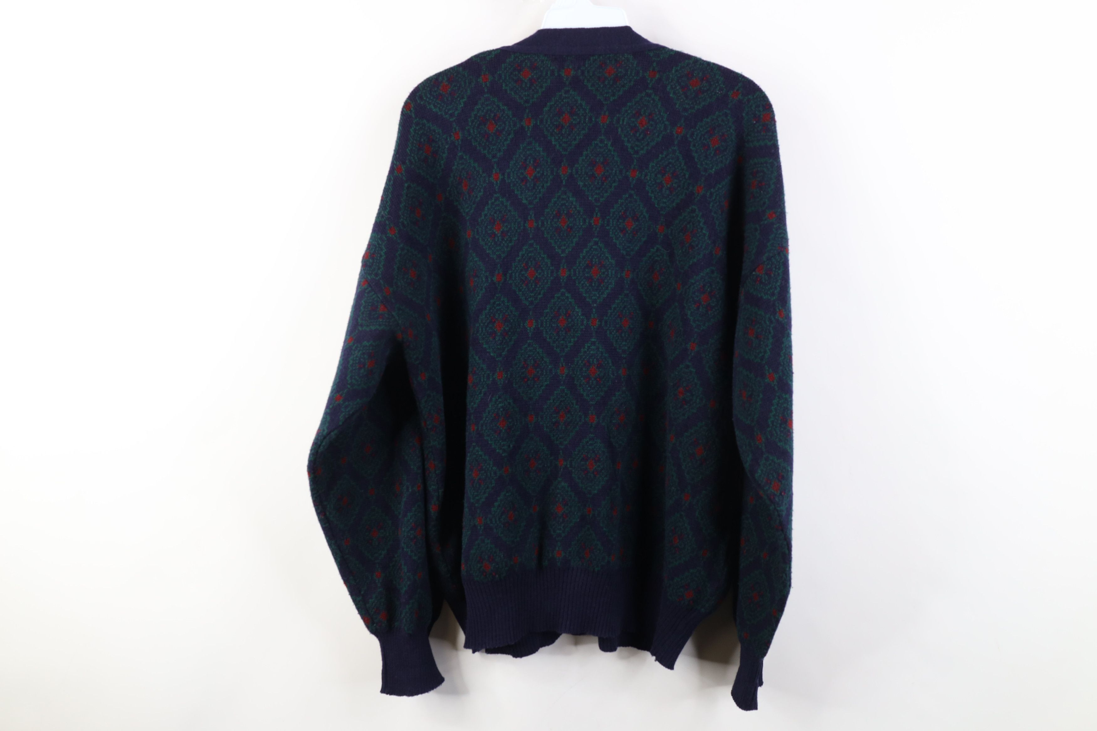 Vintage Vintage 90s Streetwear Knit Cardigan Sweater Geometric Size US M / EU 48-50 / 2 - 9 Thumbnail