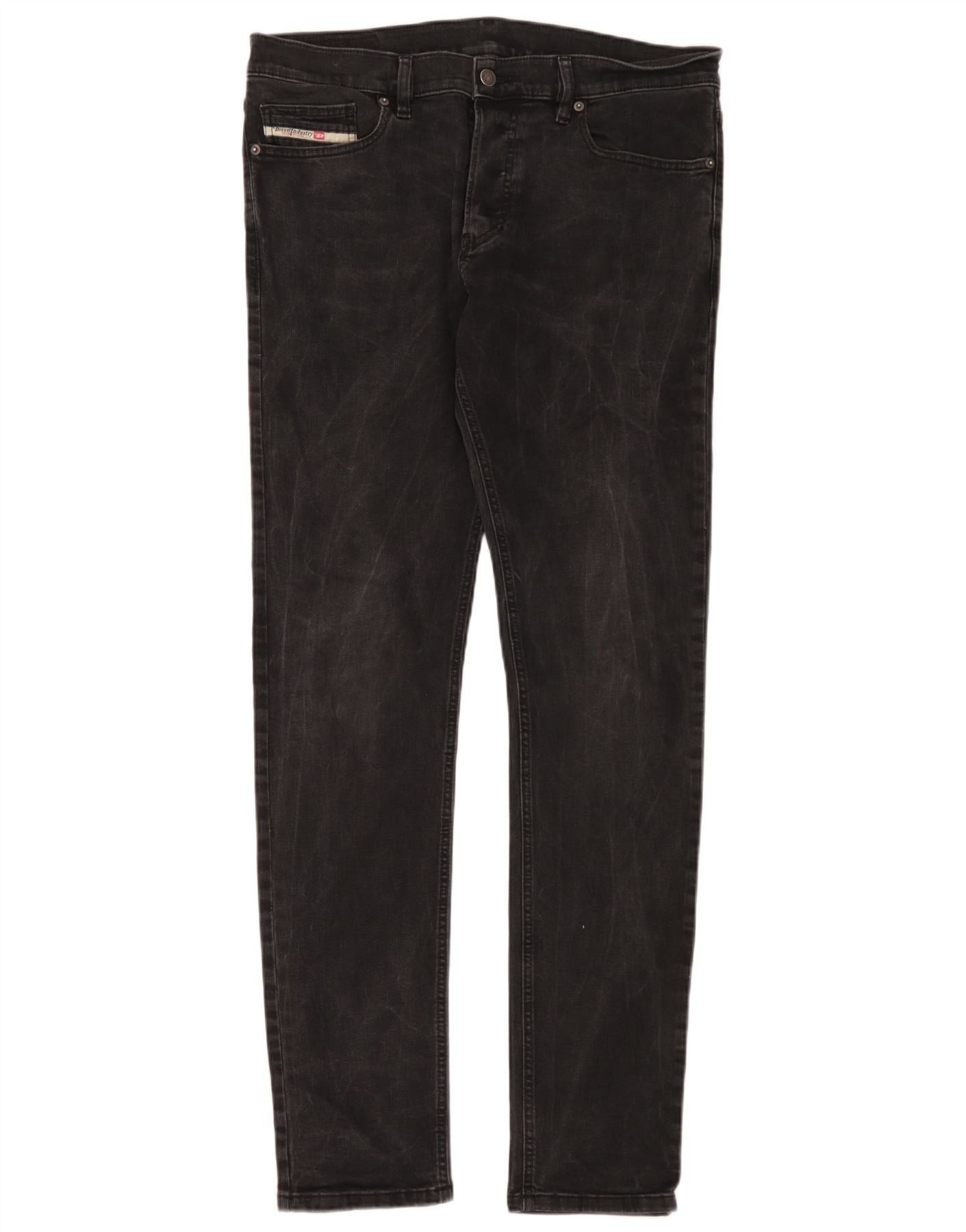 Diesel Mens Skinny Jeans W34 L34 Black Cotton Size US 34 / EU 50 - 1 Thumbnail