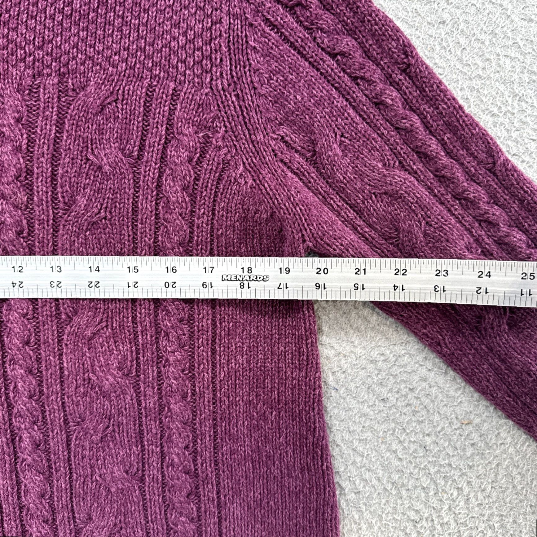 Vintage VINTAGE Cabela’s Sweater Cable Knit Maroon 100% Cotton Womens SZ M Cottage Knit Shirt Womens M Red Cable-Knit Pullover 90s Festival Women Size M / US 6-8 / IT 42-44 - 5 Thumbnail