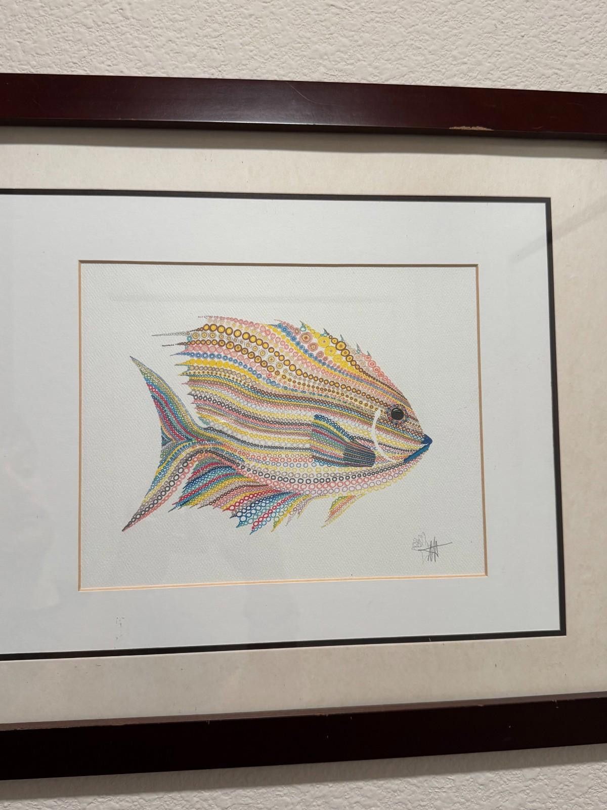 Other Scott Wright La Jolla Artist Framed Lionfish Watercolor Artw Size ONE SIZE - 8 Thumbnail