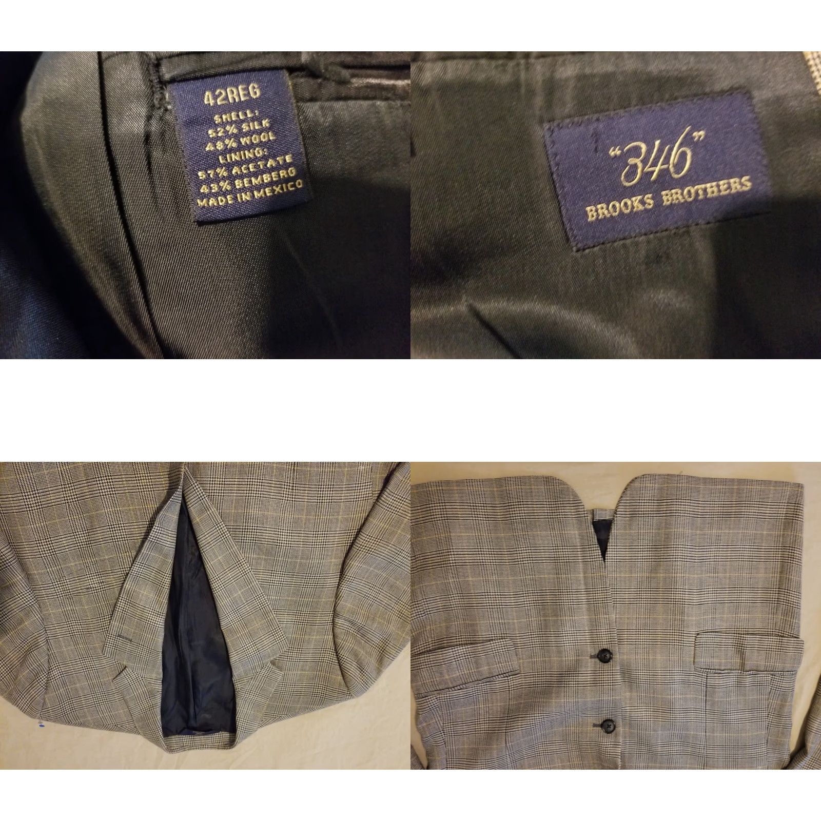 Brooks Brothers VINTAGE Brooks Brothers Silk Wool 3-in-1 Jacket Blazer Mens 42R Gray Silk Wool Lining Wool 3-in-1 Jacket Brooks Brothers Blazer Mens 42R Gray Size 42R - 8 Thumbnail