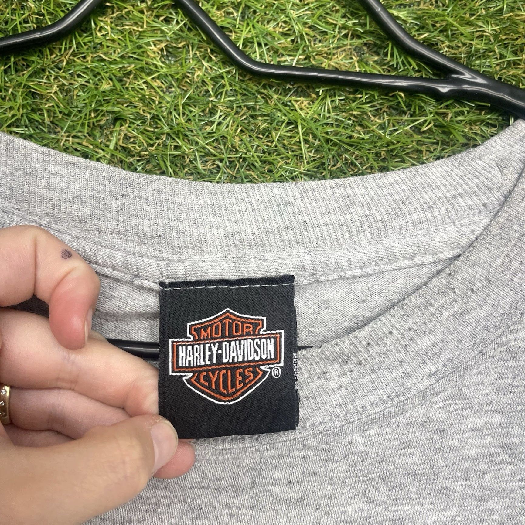 Harley Davidson VINTAGE Harley Davidson Graphic Shirt Mens 3XL Long Sleeve Gray Flames Biker 2000s Size US XXL / EU 58 / 5 - 3 Thumbnail