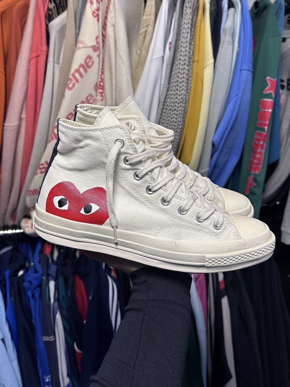 CDG by Comme des Garcons Vintage CDG Comme Des Garcons Play Converse Sneakers US 10 Size US 10 / EU 43 - 1 Thumbnail
