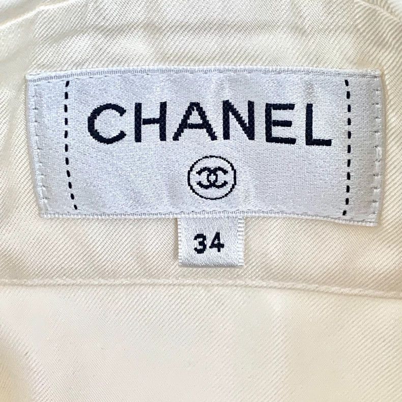 Chanel Chanel White Silk Long Sleeve Jacket -2505 Size US XXS / EU 40 - 6 Thumbnail