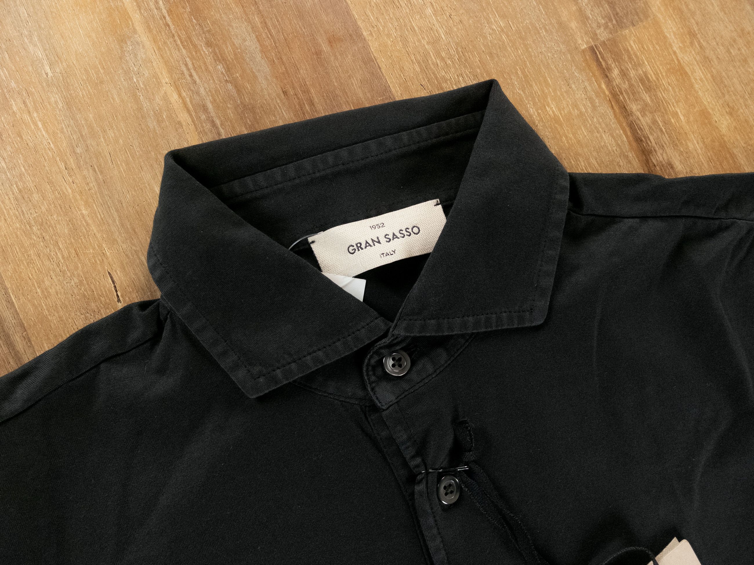 Gran Sasso GRAN SASSO black cotton polo shirt Size Medium / 48 IT Size US M / EU 48-50 / 2 - 2 Thumbnail