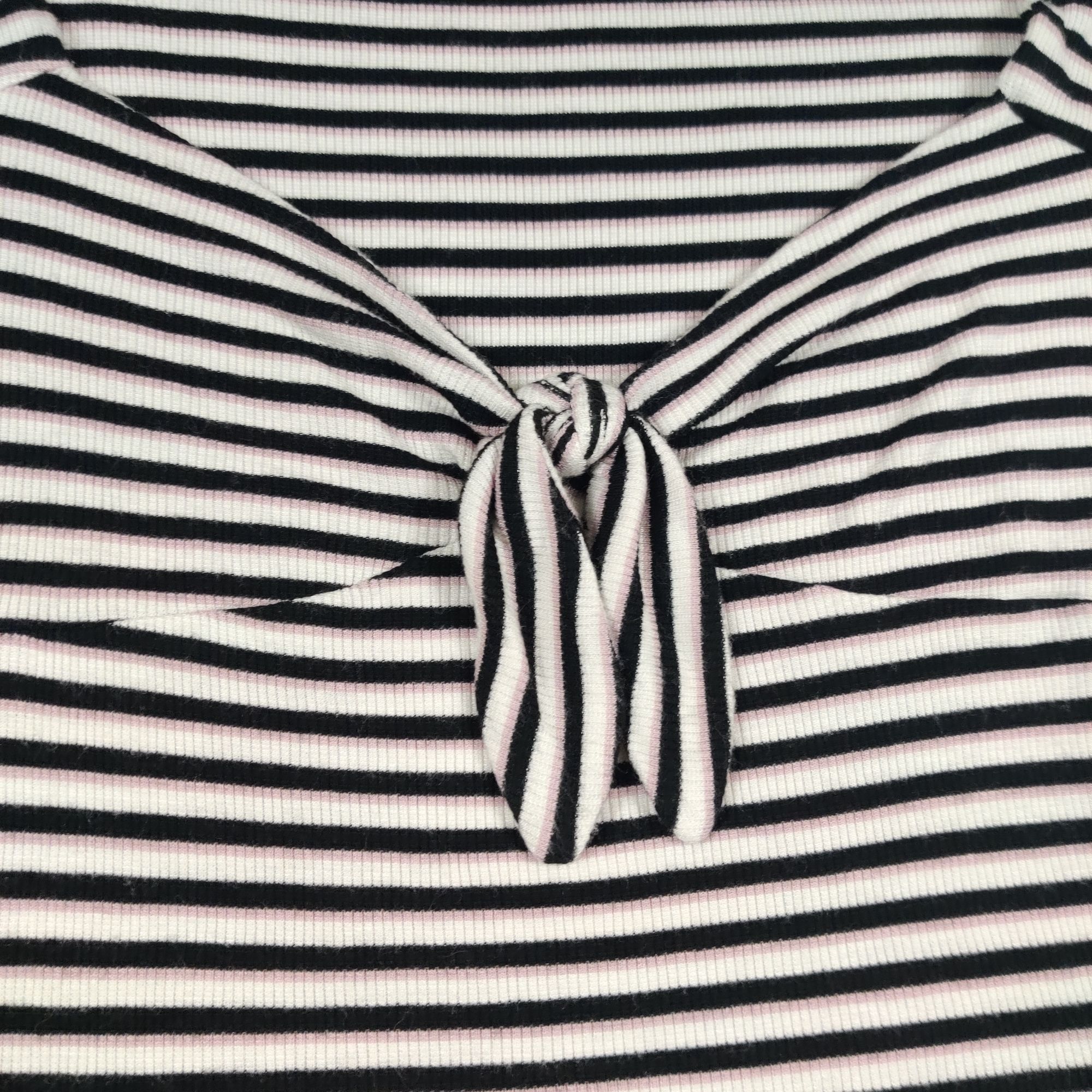 Other Wild Fable M Ribbed Sweetheart Neck Tie Front Cropped Black Size M / US 6-8 / IT 42-44 - 7 Thumbnail