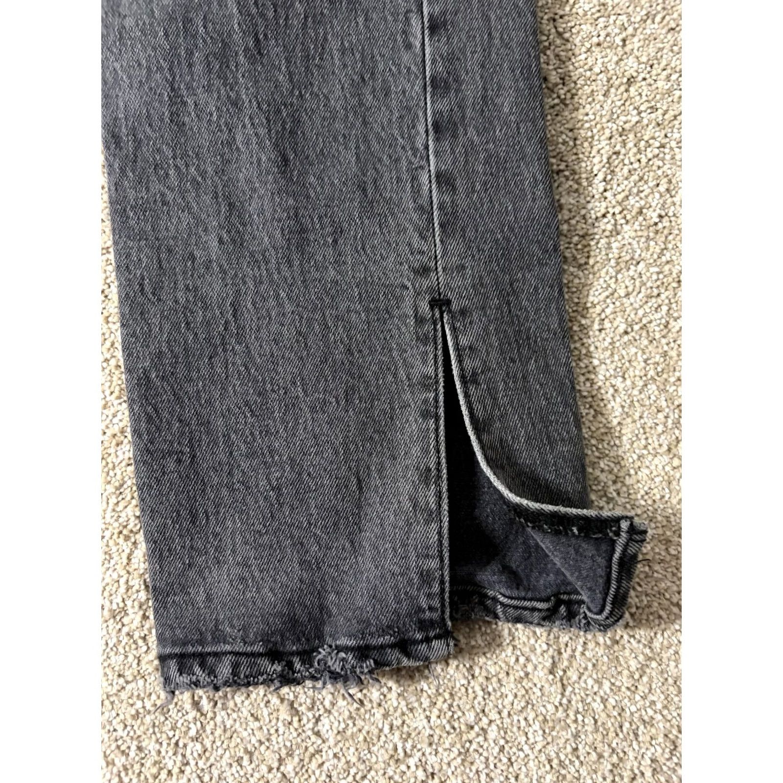 Abercrombie & Fitch Abercrombie & Fitch Jeans Womens 25 Gray 90s Straight Ultra High Rise Slit Hem Size 42" / US 20 - 7 Thumbnail