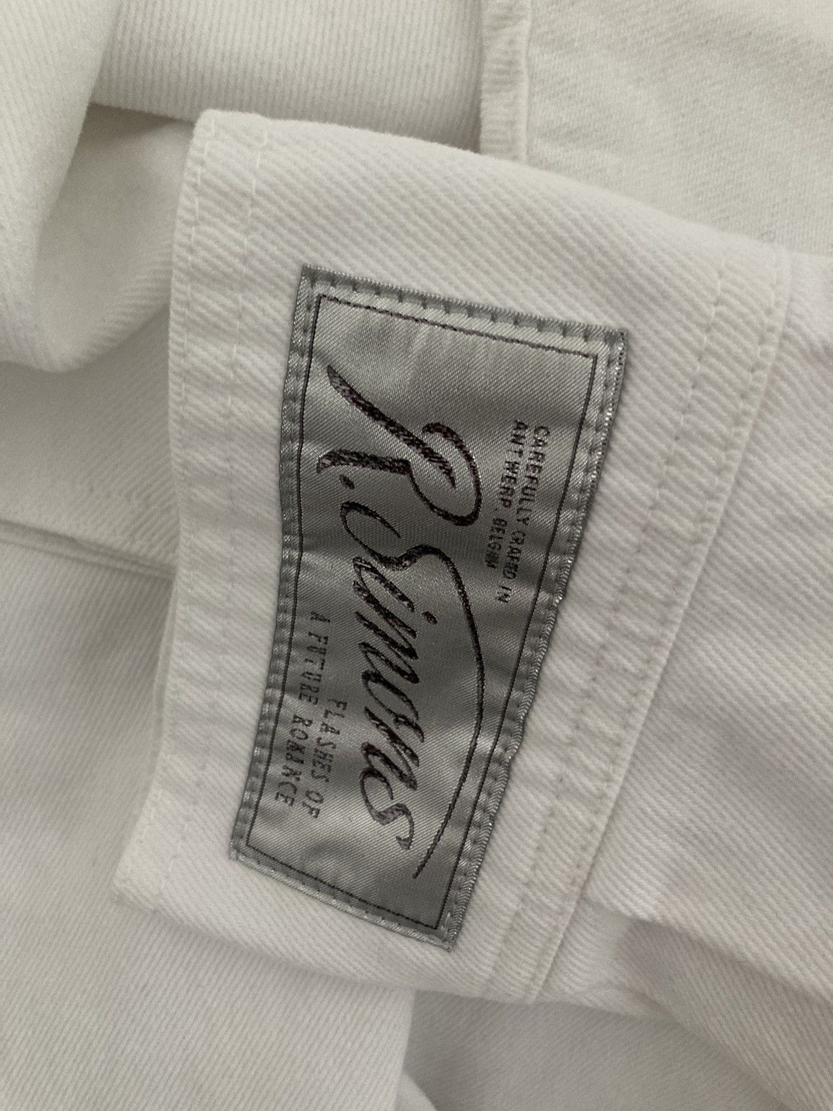Raf Simons Straight Fit Denim Shirt w/ Leather Patch & Label On Sleeve Size US S / EU 44-46 / 1 - 6 Thumbnail
