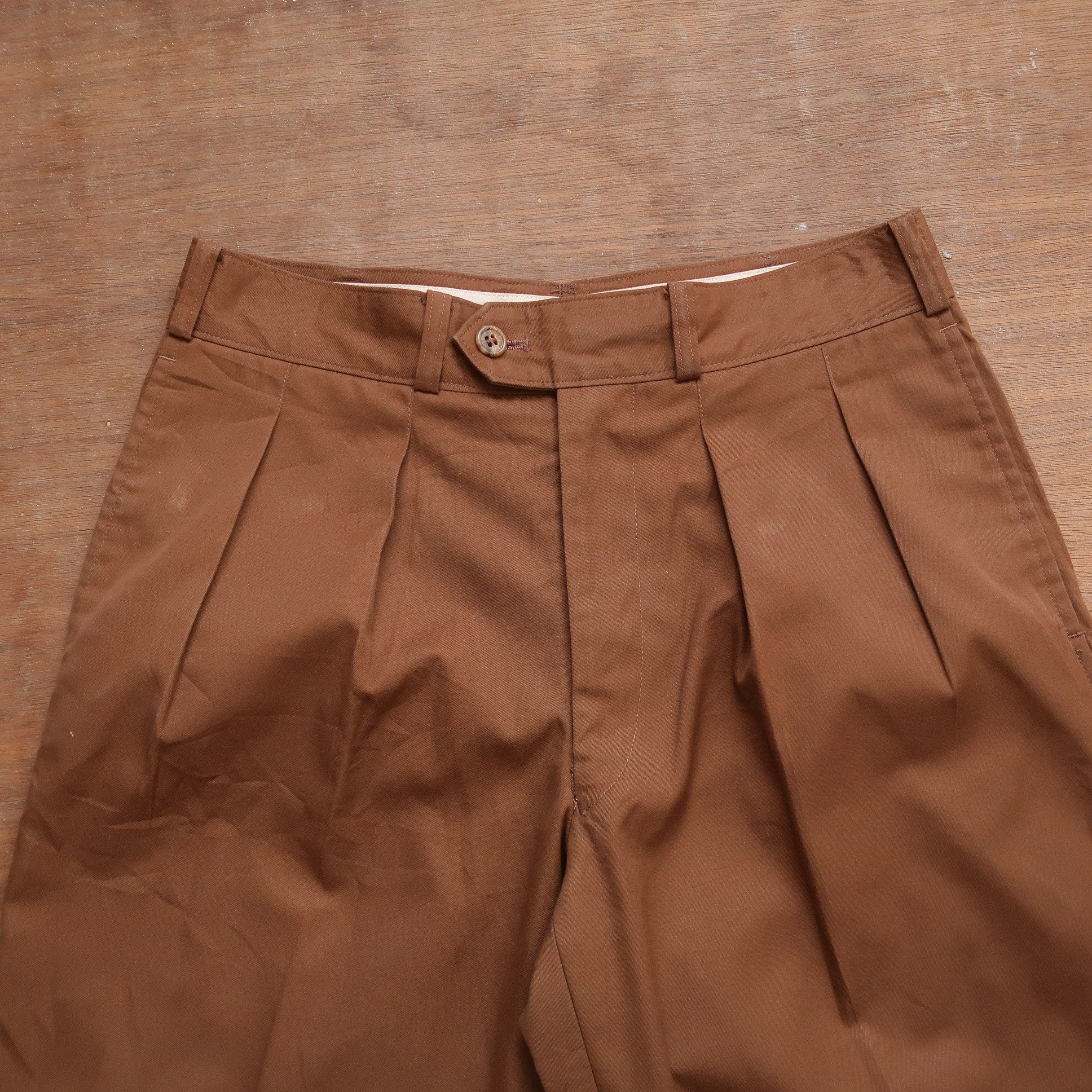Yves Saint Laurent Vintage 90s Yves Saint Laurent Brown Label Pleated Baggy Size US 29 - 3 Thumbnail