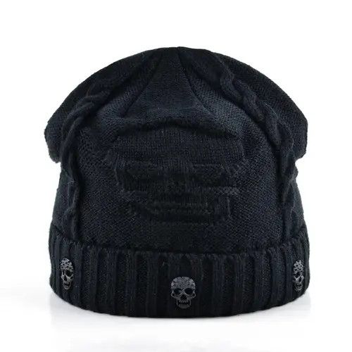 Jewelry Black Skull Beanie Cap Size ONE SIZE - 1 Thumbnail