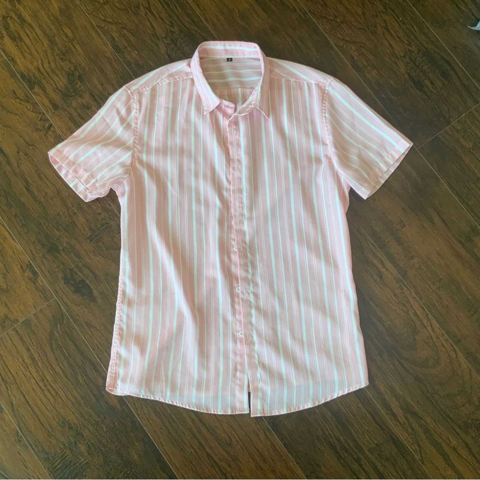Shein Pink striped shirt Size US S / EU 44-46 / 1 - 2 Thumbnail