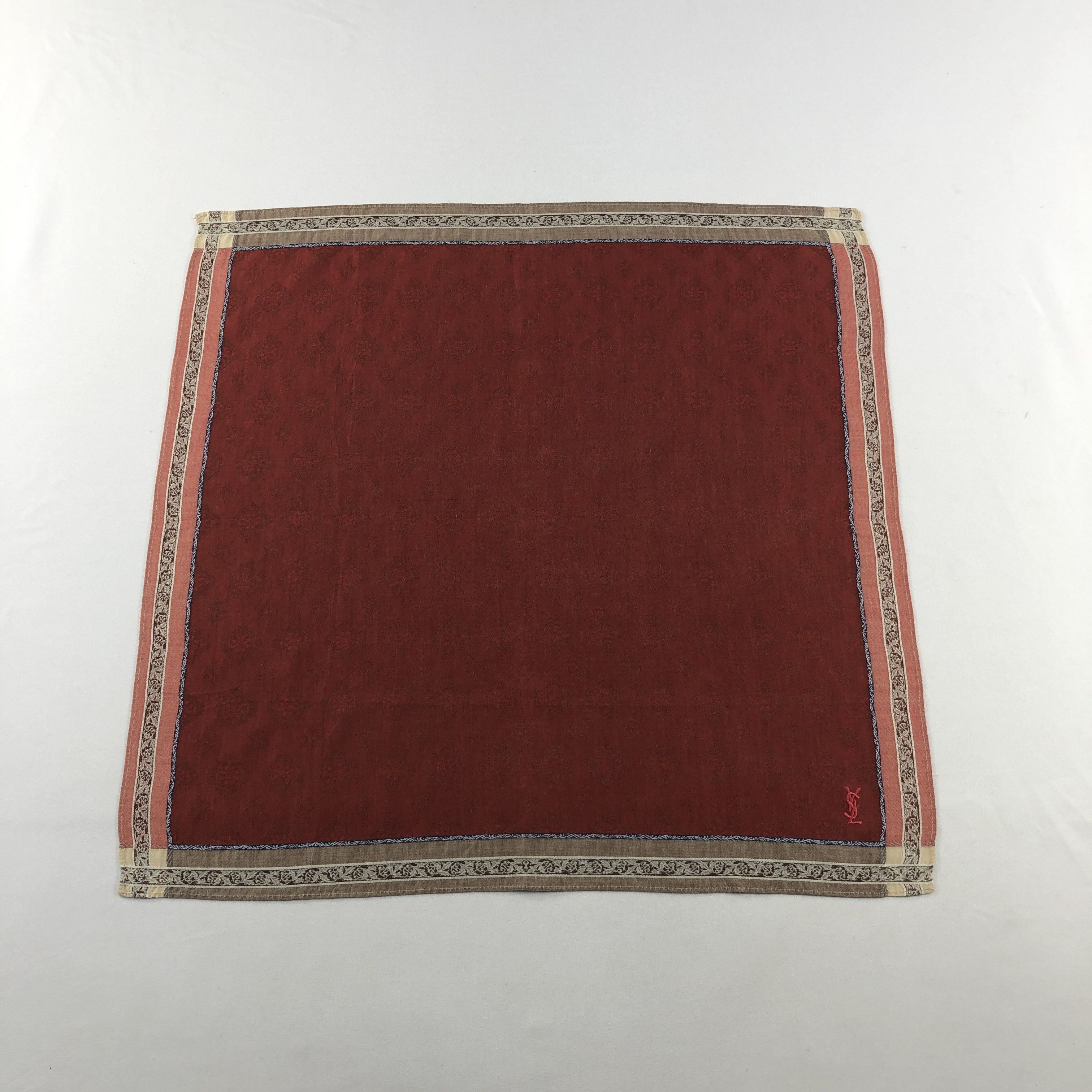 Yves Saint Laurent YSL Geometric Handkerchief Neckerchief Bandana H2892 Size ONE SIZE - 1 Thumbnail