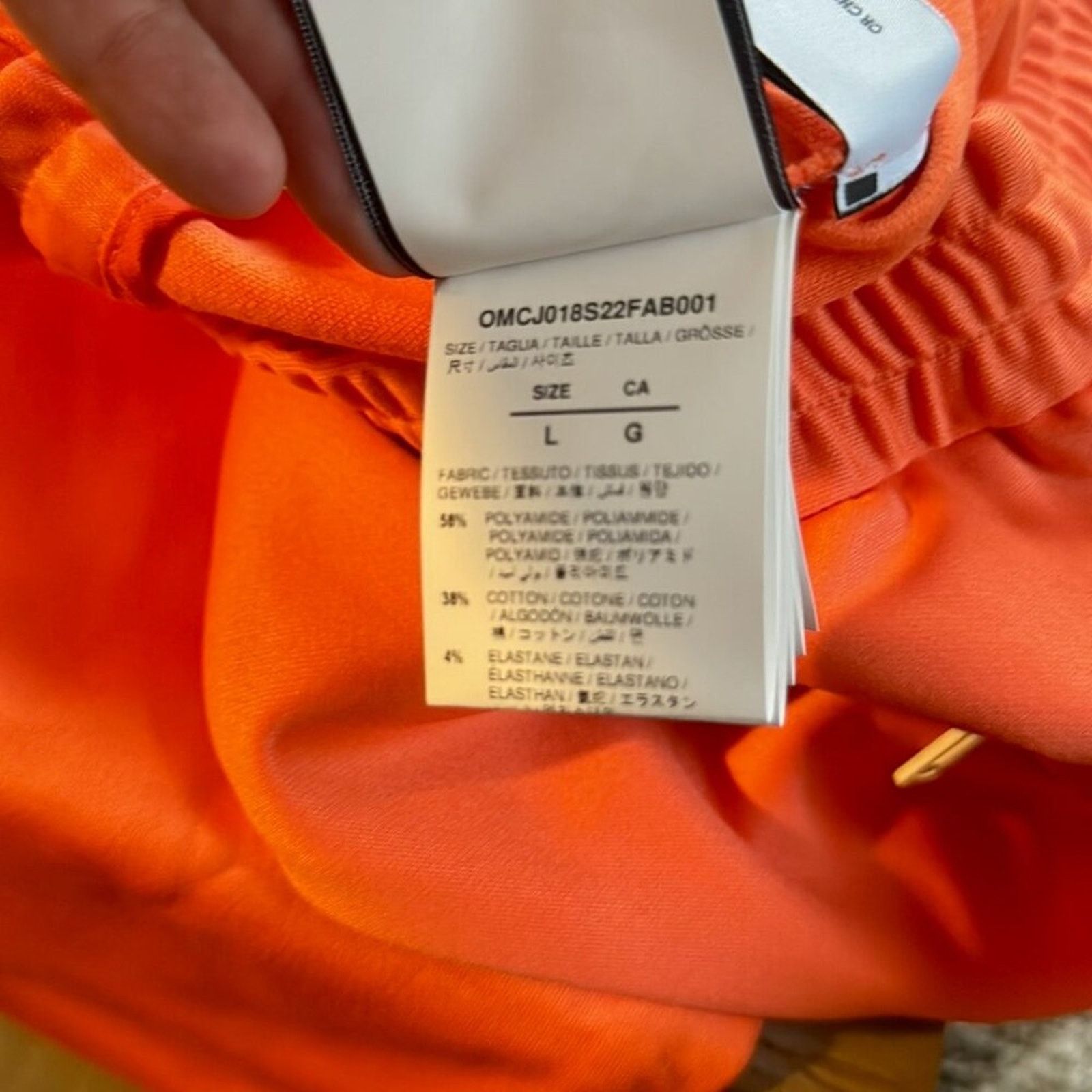 Off-White Off White Hand Off Slim Track Pants Orange L Size US 34 / EU 50 - 7 Thumbnail