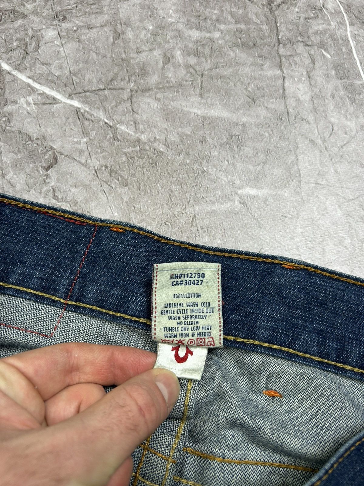 True Religion × Vintage Vintage True Religion Faded American Denim Baggy Hype Jeans Size US 30 / EU 46 - 10 Thumbnail