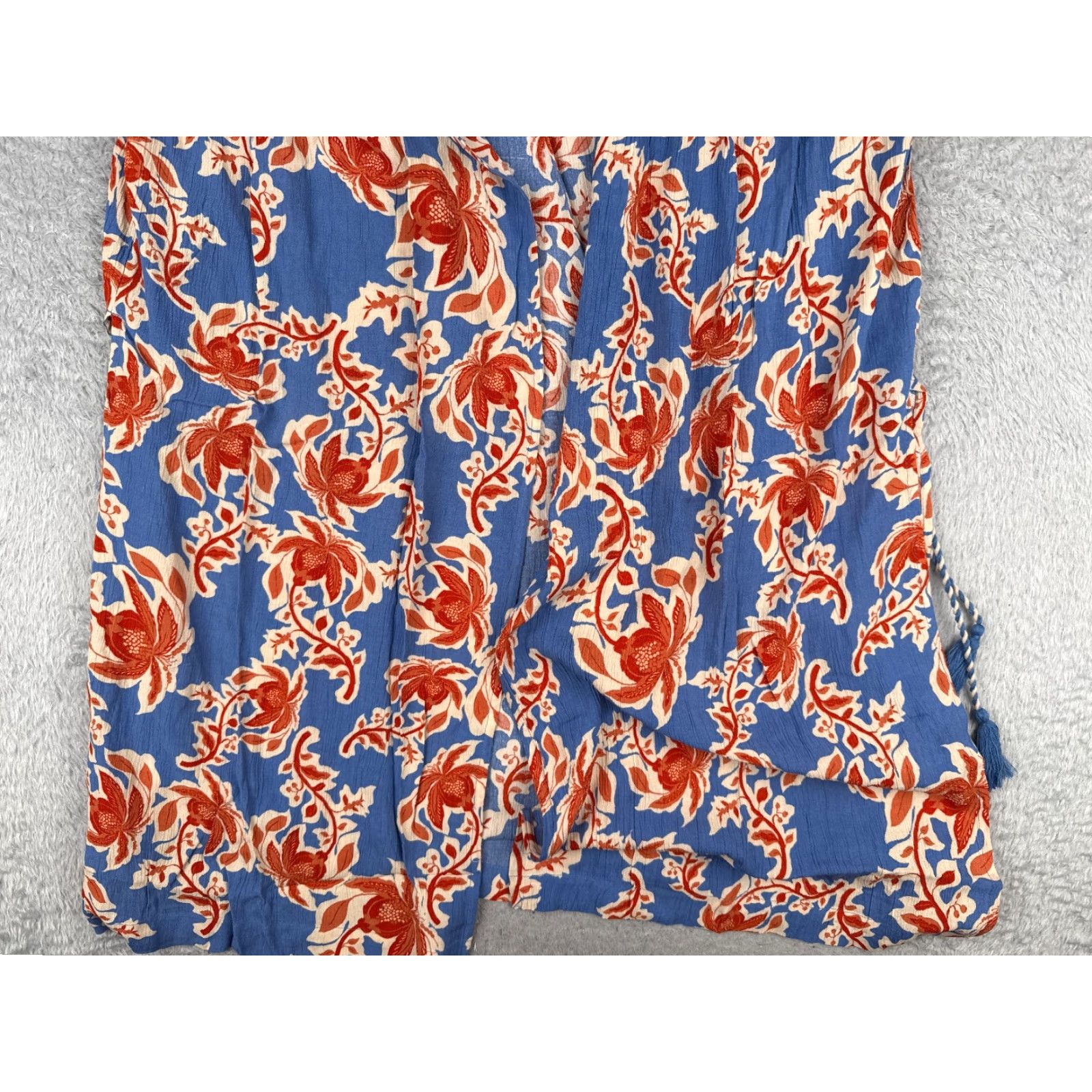 Jessica Simpson VINTAGE Jessica Simpson Women's Kimono Dress Floral Summer Lightweight Open Tie Blue 2XL Womens Size XXL / US 16-18 / IT 52-54 - 5 Thumbnail