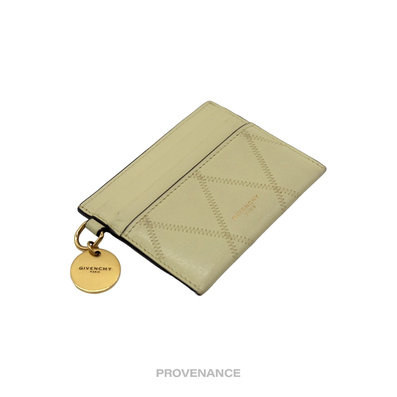 Givenchy 🔴 Givenchy Card Holder Wallet - Quilted Ivory Leather Size ONE SIZE - 4 Thumbnail
