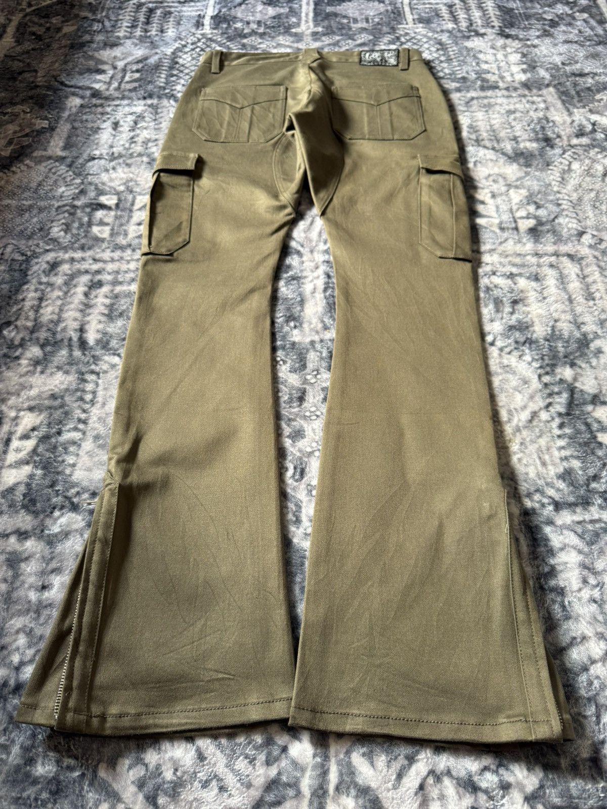 Hysteric Glamour × Japanese Brand Loaded Live Evil Flared Zip Up Ankle Cargo Pants Japan Made Size US 30 / EU 46 - 2 Thumbnail