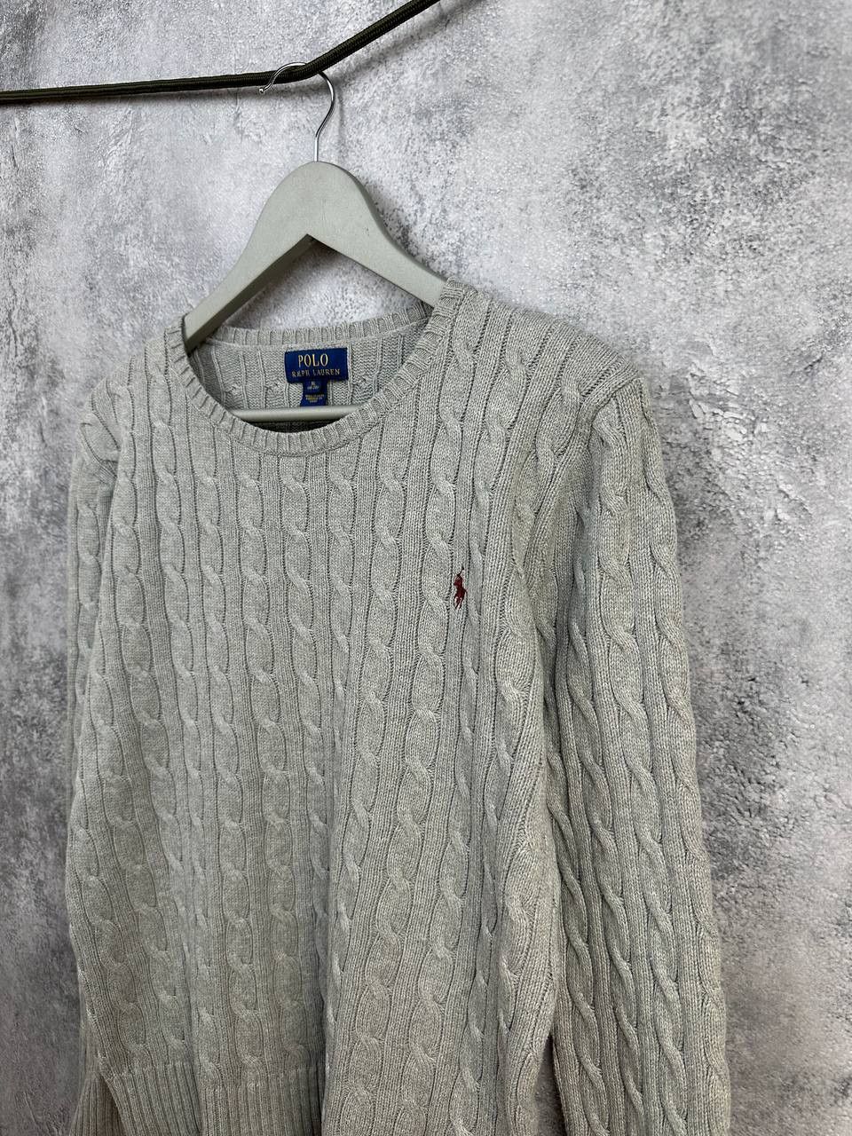 Polo Ralph Lauren Polo Ralph Lauren Cable Knit Crew Neck Sweater Gray LS Size XL / US 12-14 / IT 48-50 - 5 Thumbnail