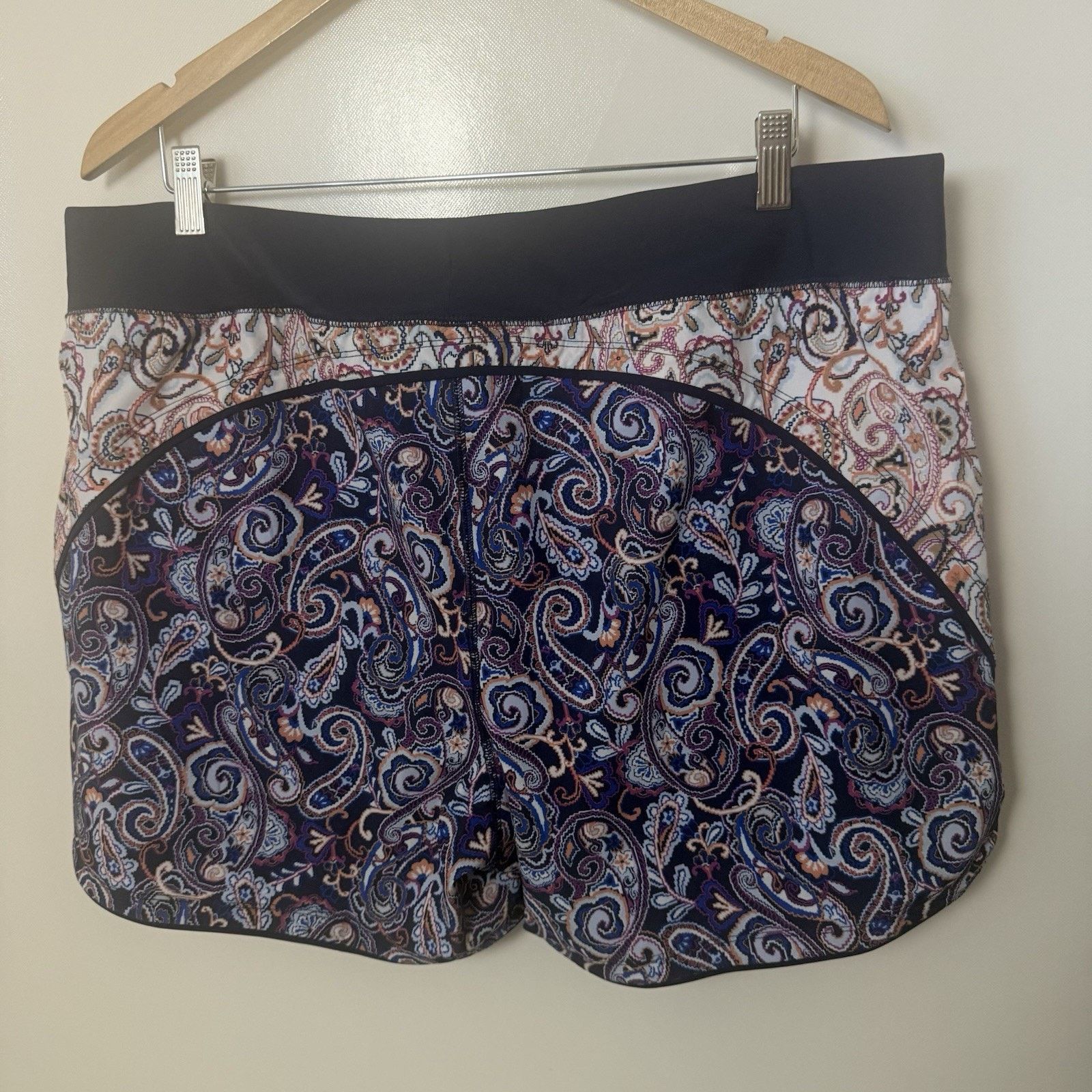 Lands' End Lands End Women’s 5” Board Shorts With Panty Paisley Blue Size XXL / US 16-18 / IT 52-54 - 4 Thumbnail
