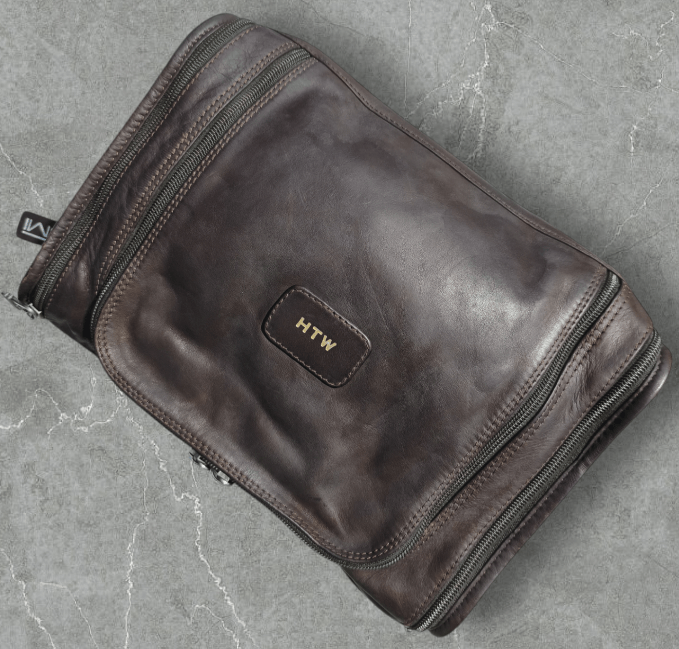 Tumi Tumi - Brown Leather Toiletry Clutch Bag Size ONE SIZE - 4 Thumbnail